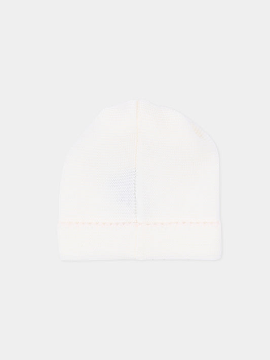 Cappello avorio per neonata,Little Bear,4124 LATTE/ROSA