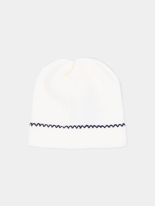 Cappello avorio per neonato,Little Bear,4124 LATTE/BLU