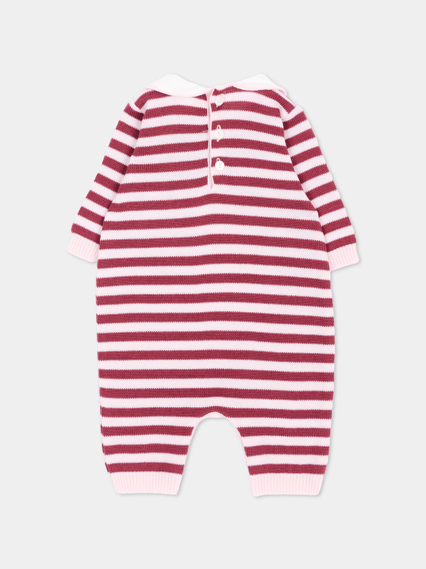 Tutina rosa a righe per neonata,Little Bear,4117 CIPRIA/VINACCIA