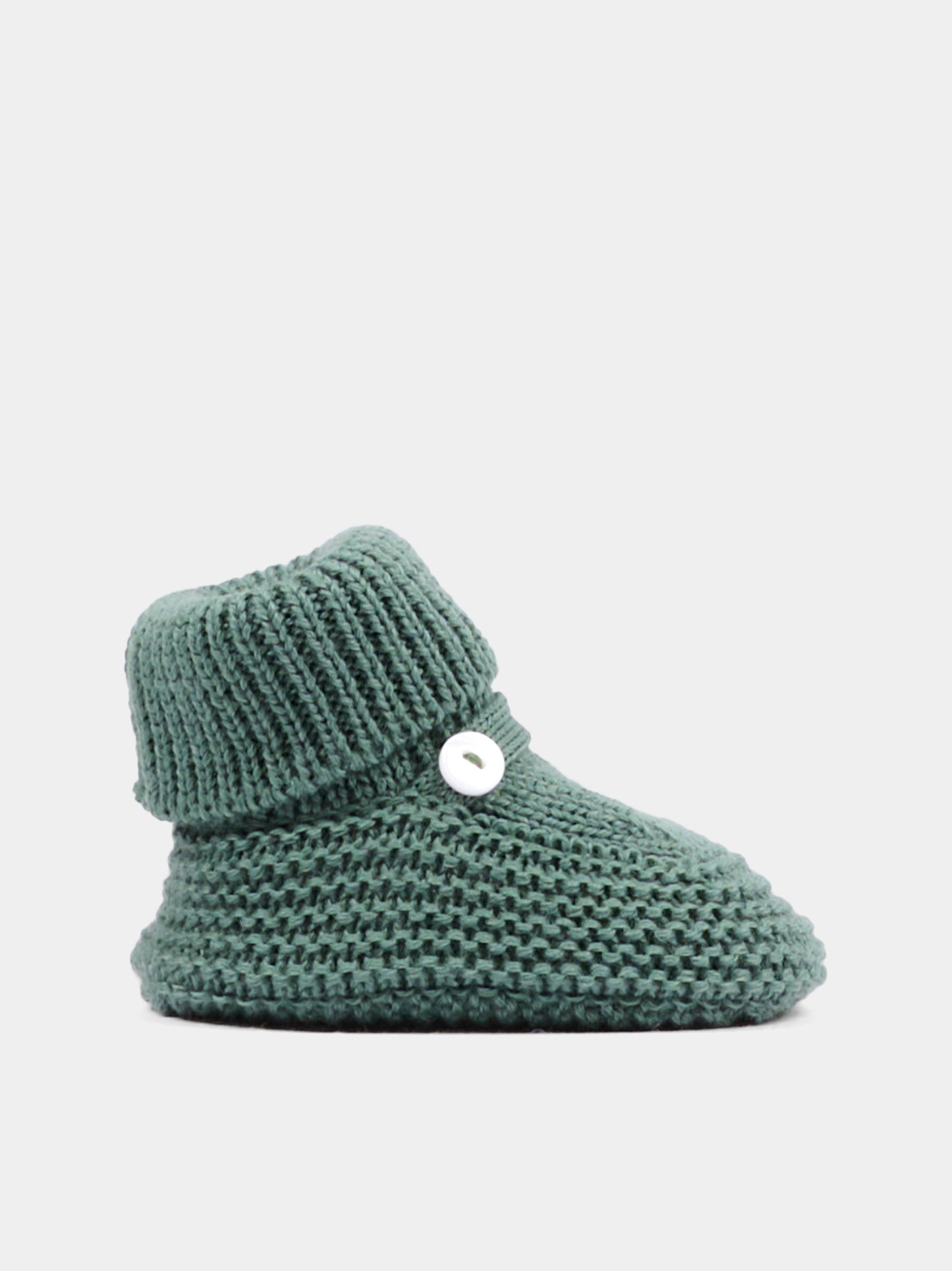 Babbucce verde per neonato tricot,Little Bear,4129 BOSCO