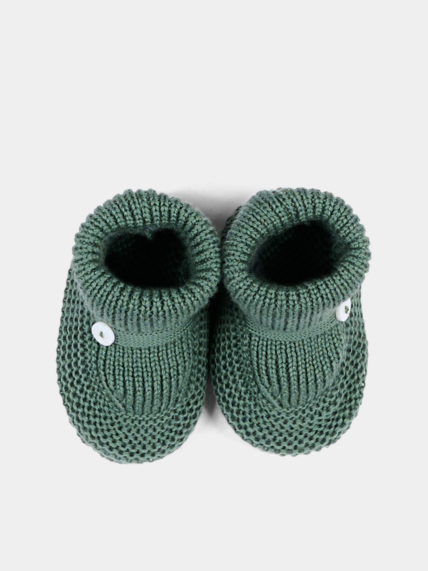 Babbucce verde per neonato tricot,Little Bear,4129 BOSCO