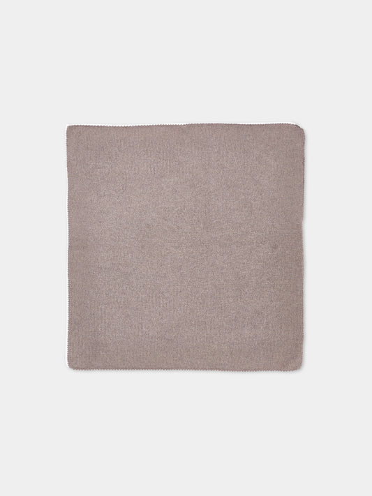 Copertina beige per neonati in maglia