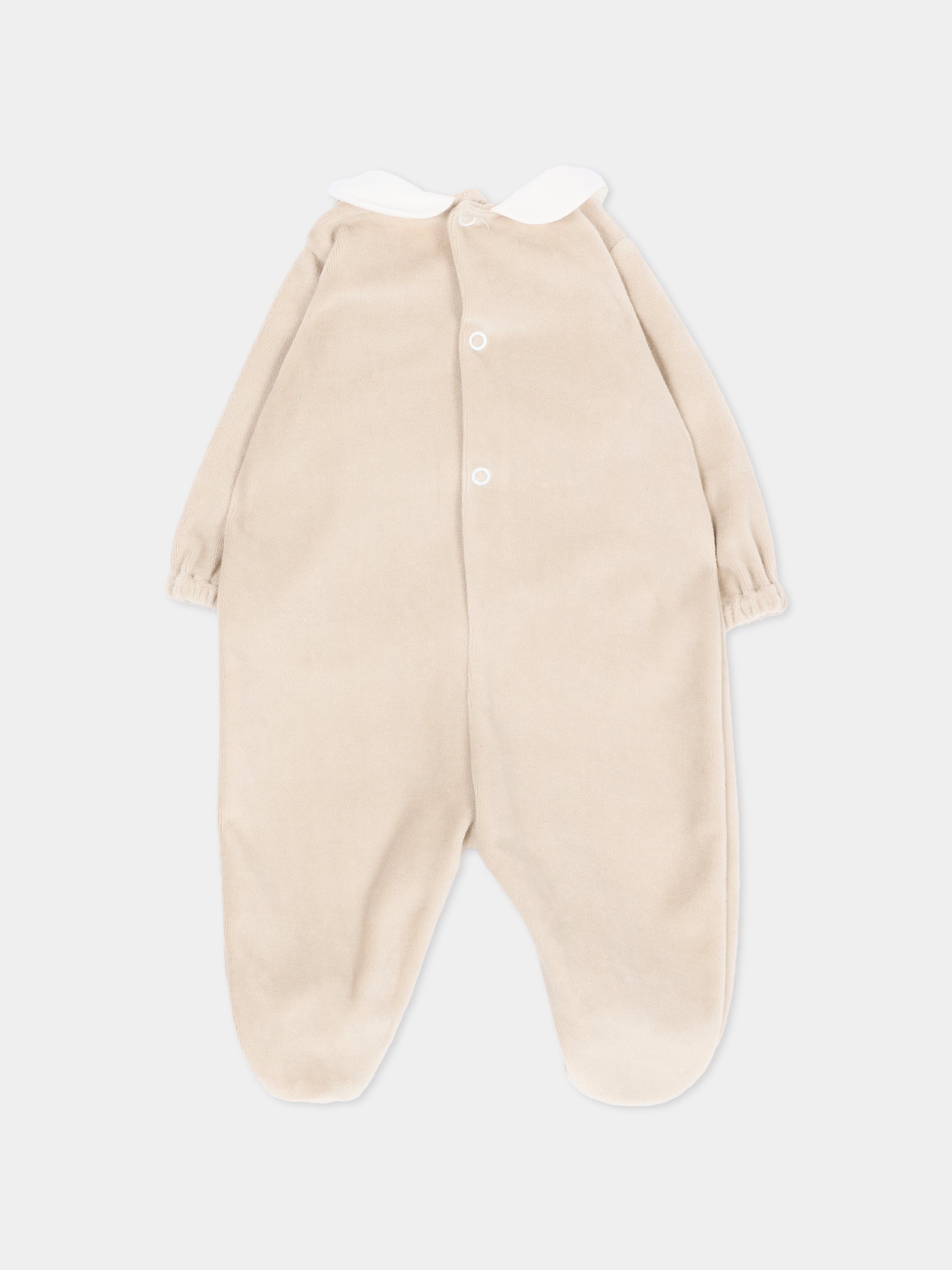 Tutina tortora per neonati con colletto,Little Bear,4049 TORTORA/LATTE