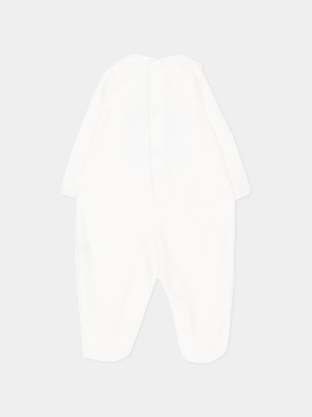Tutina bianca per neonato con orsetto,Little Bear,4043 LATTE/CIELO