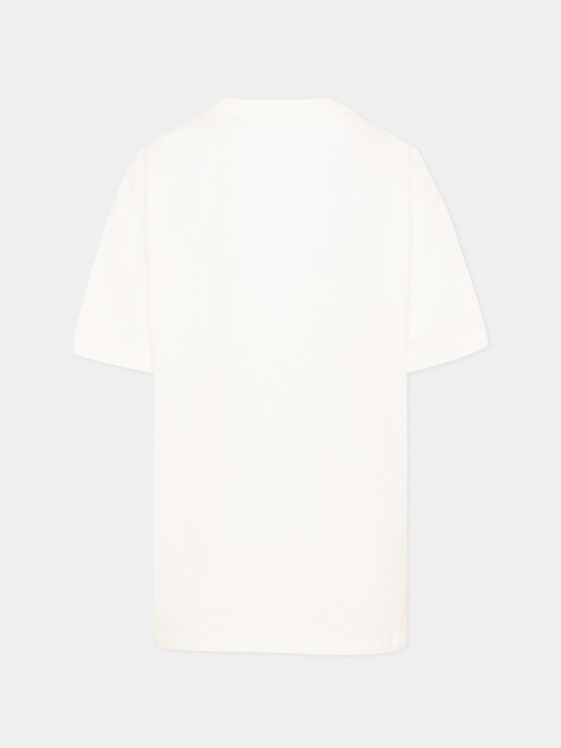 T-Shirt bianca per bambino con logo,Msgm Kids,F5MSJBTH222 002