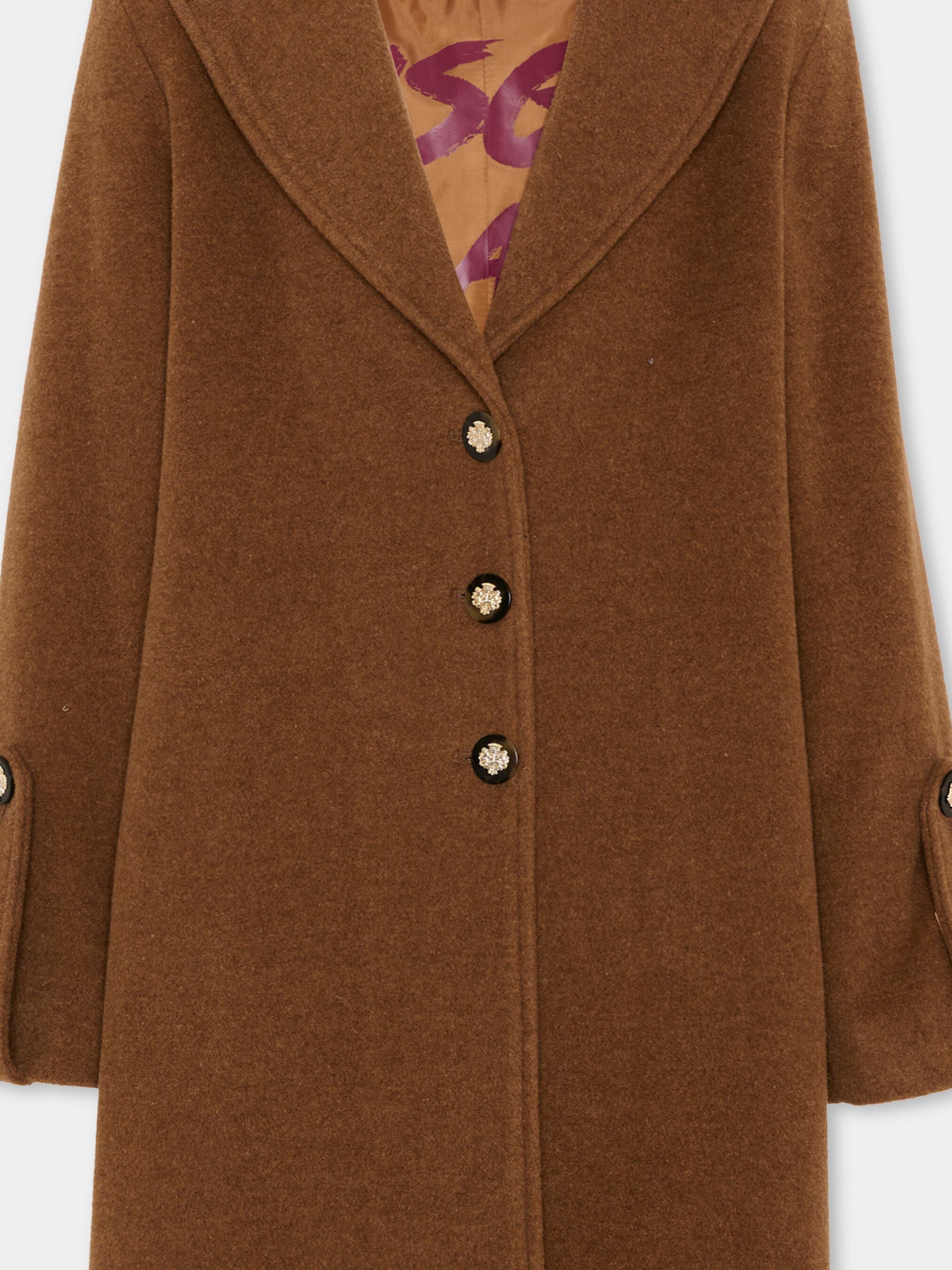 Cappotto marrone per bambina,Msgm Kids,F5MSJGCO114 MS046