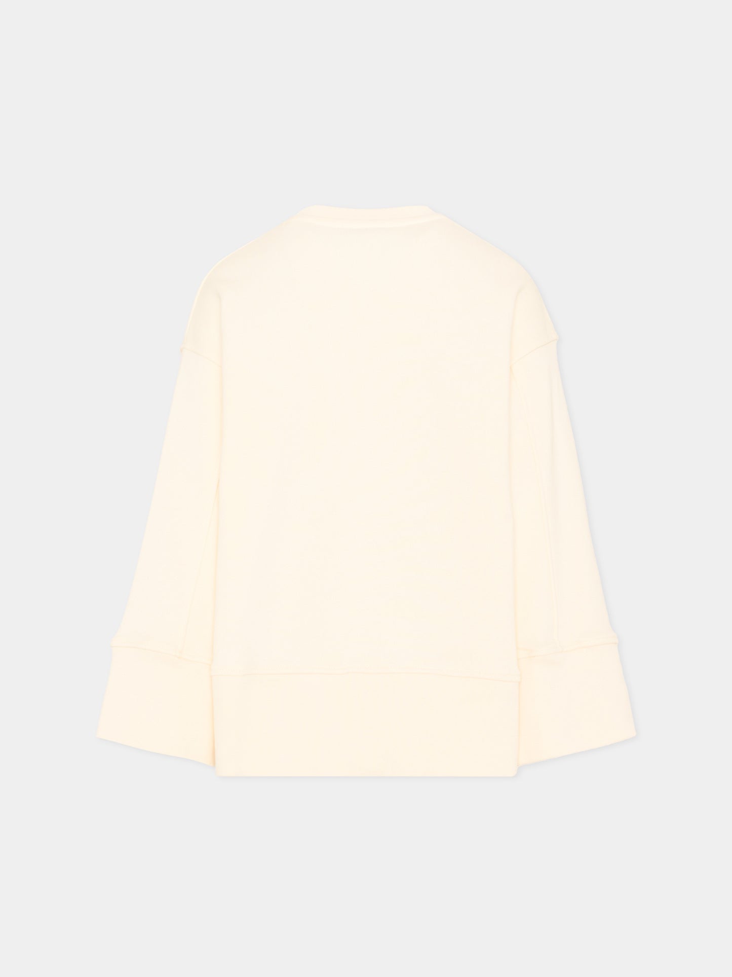 Felpa avorio per bambina con logo,Msgm Kids,F5MSJGSW151 013