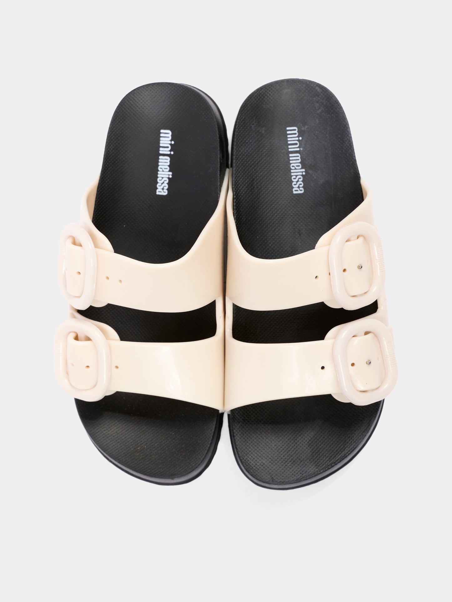 Ciabatte nere per bambina bicolore,Mini Melissa,35685-BG191-05889