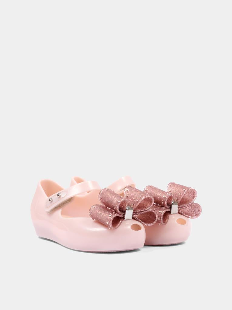Ballerine rosa per bambina con fiocco,Mini Melissa,S-35967-BQ711