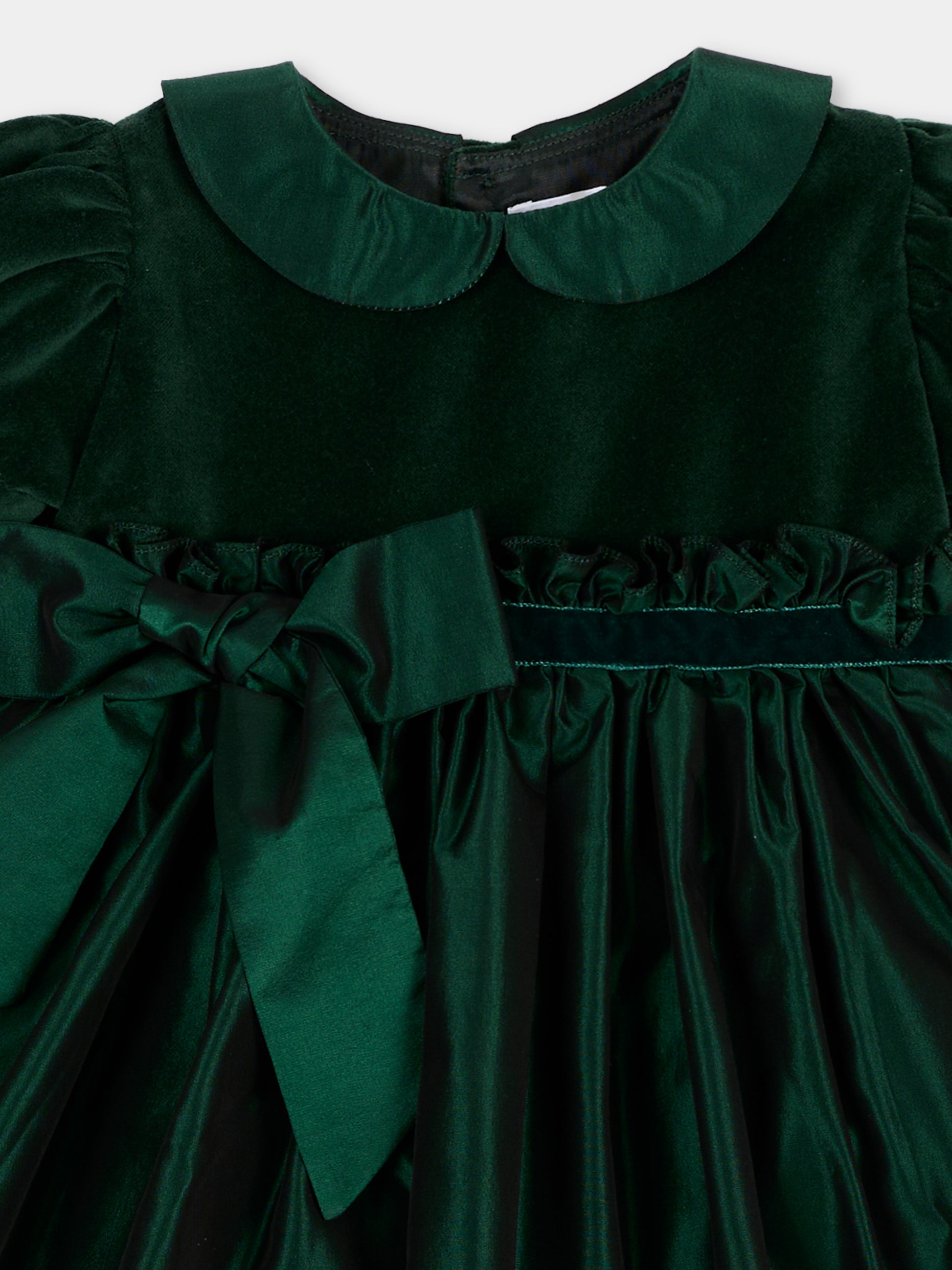 Abito elegante verde per neonata,Mariella Ferrari,ABS17MC 074 083