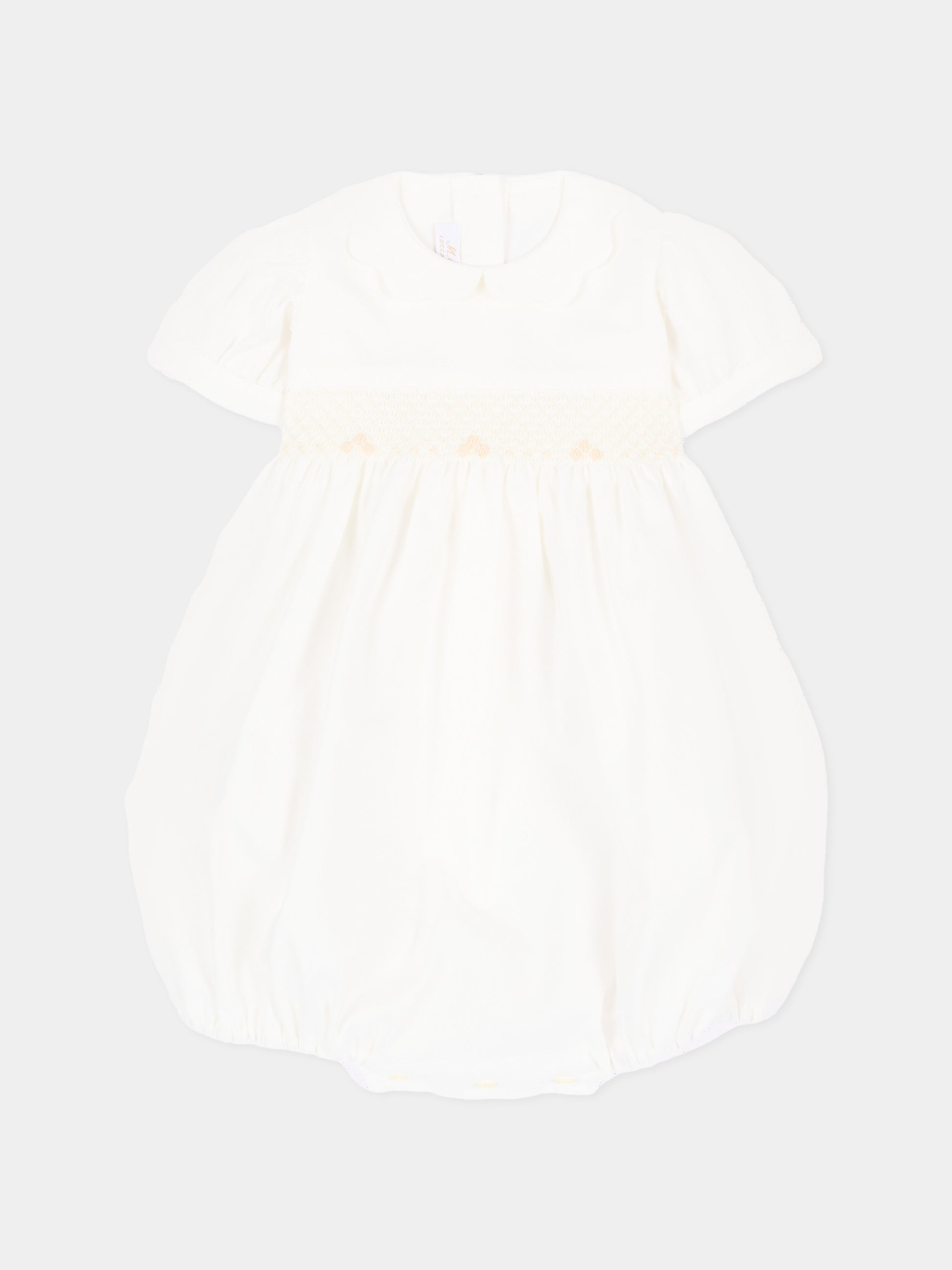 Pagliaccetto beige per neonata con fiocco,Mariella Ferrari,PGD4 005