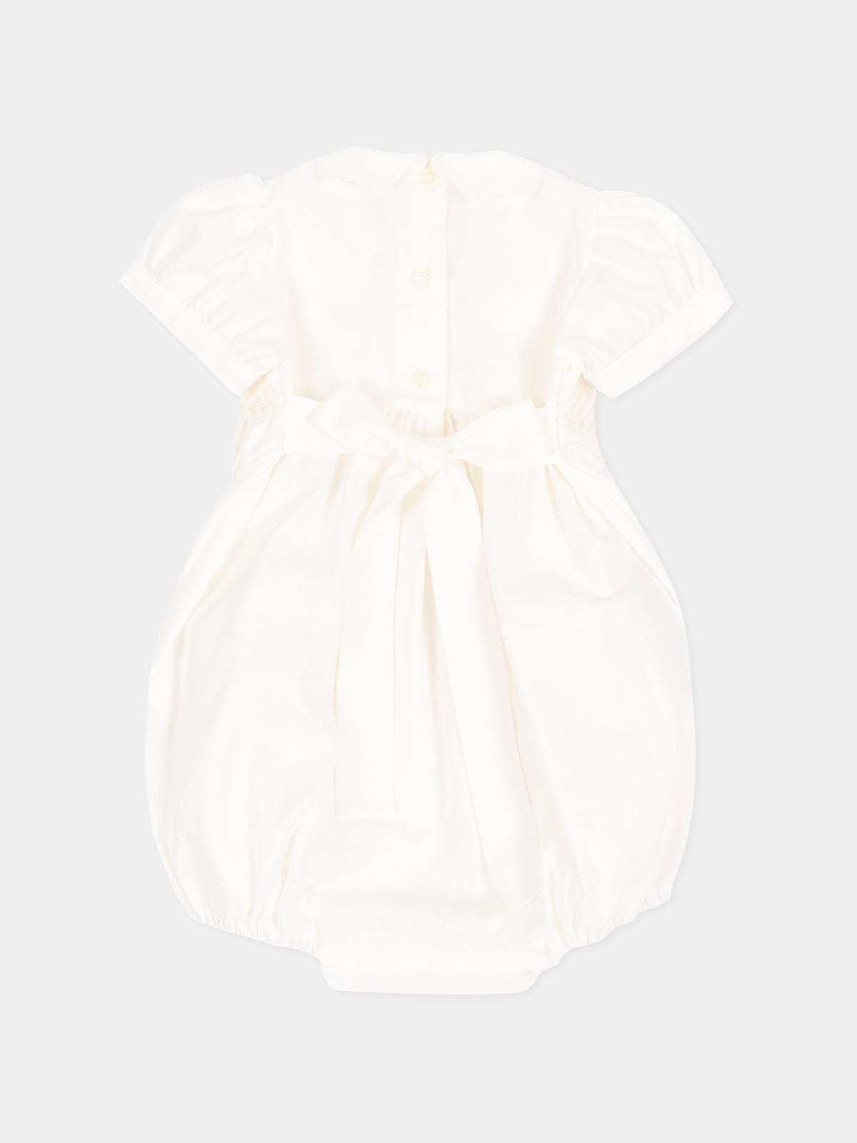 Pagliaccetto beige per neonata con fiocco,Mariella Ferrari,PGD4 005