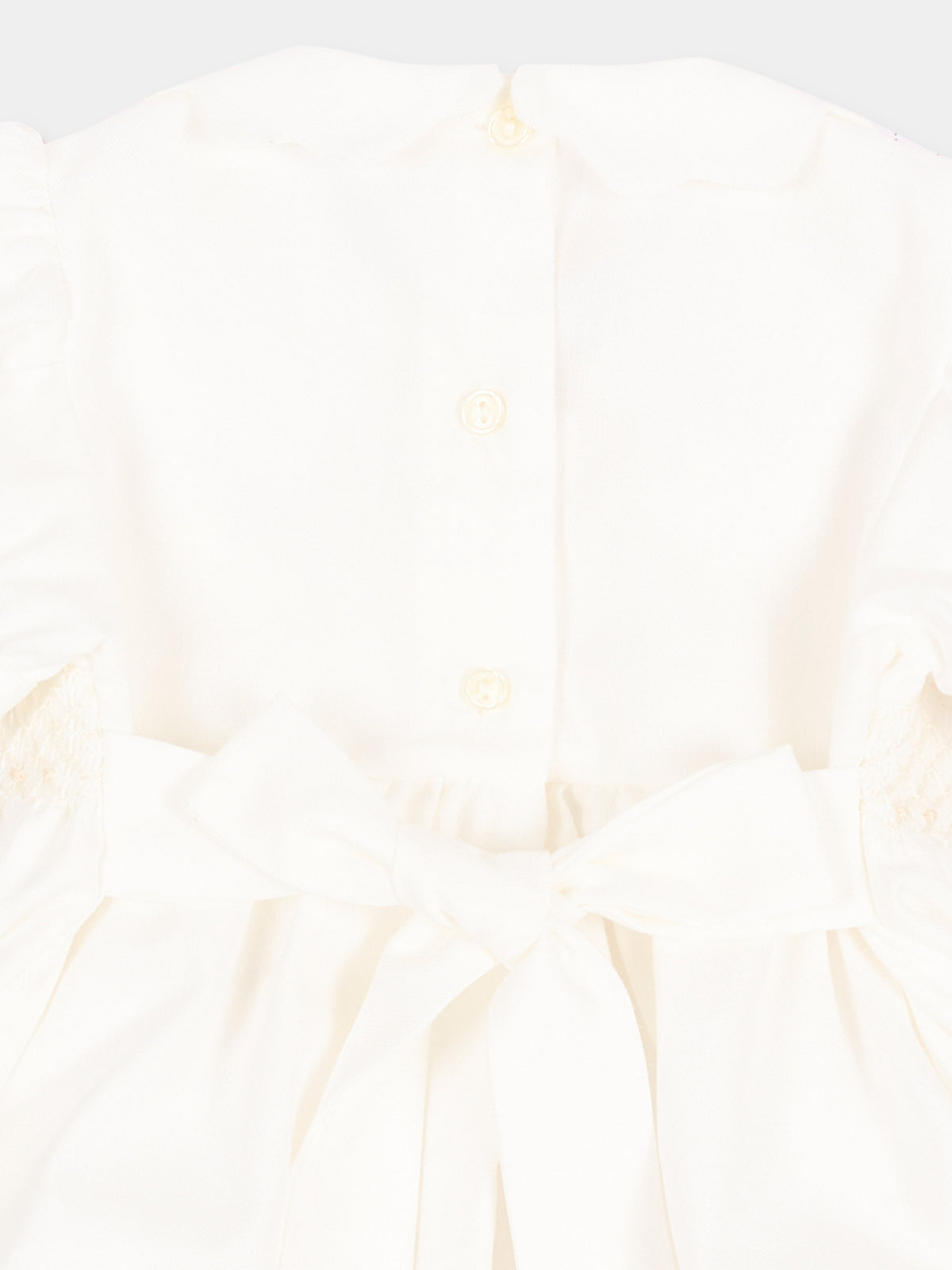 Pagliaccetto beige per neonata con fiocco,Mariella Ferrari,PGD4 005