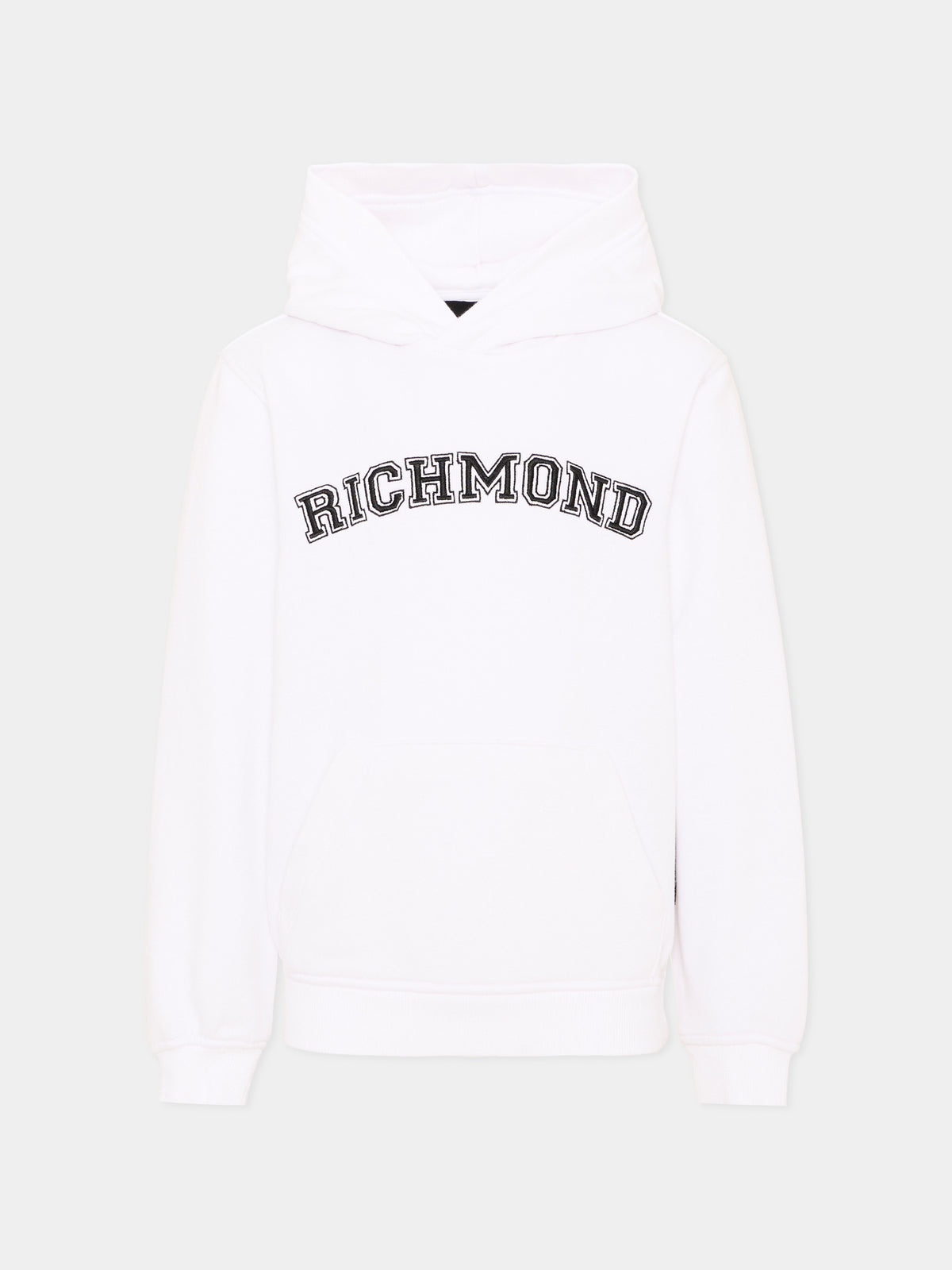 Felpa bianca con cappuccio per bambino con logo,Richmond,RBA26049FE WHITE WHITE