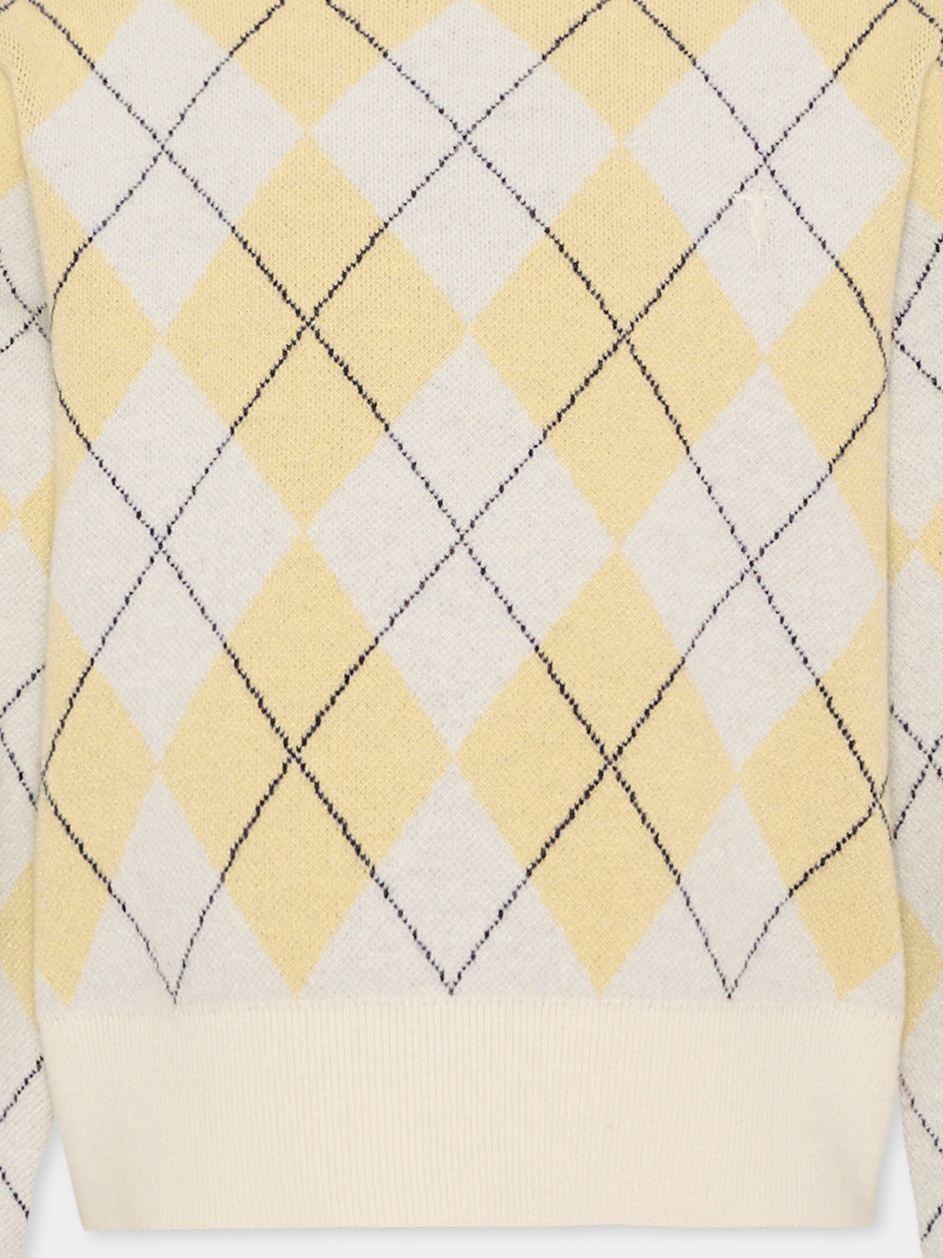 Maglione avorio per bambina a rombi,Trussardi Junior,TGA26016MA BONE/BC/BN BONE