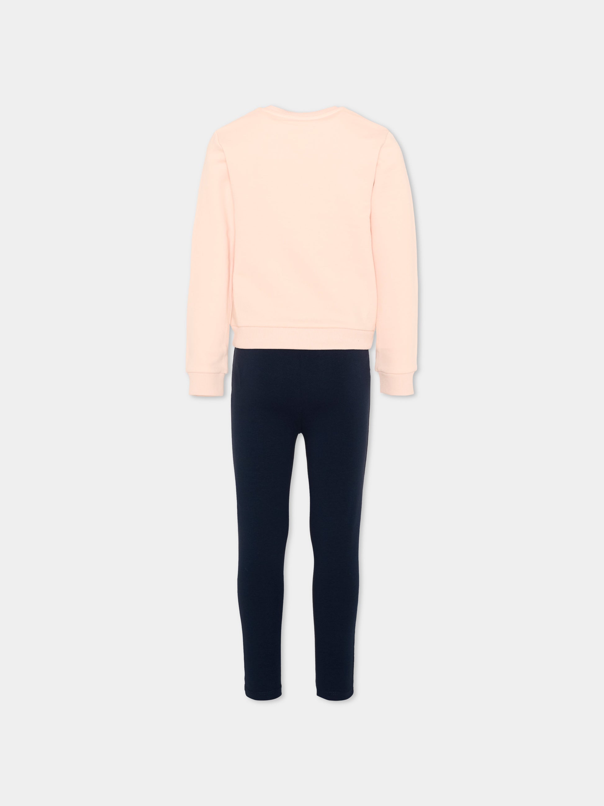 Completo sportivo rosa per bambina con logo,Trussardi Junior,TIA26034CF BLUSH/BL.N BLUSH