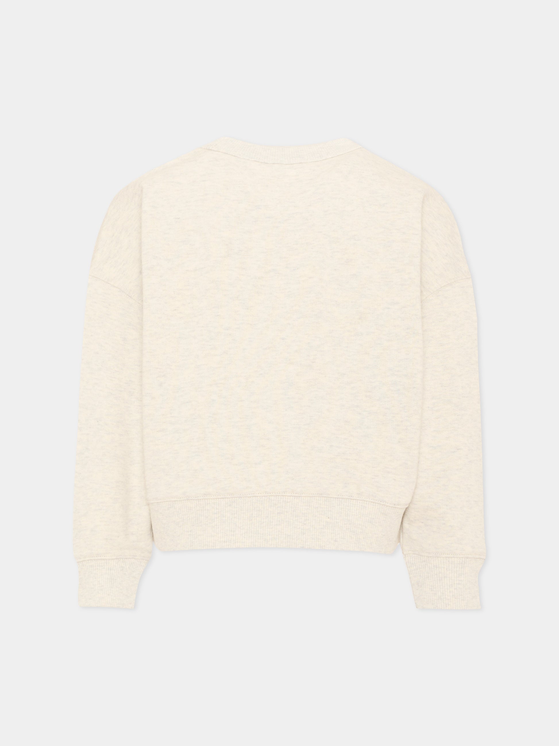Felpa beige per bambina con logo,Burberry Kids,8131603 A4807