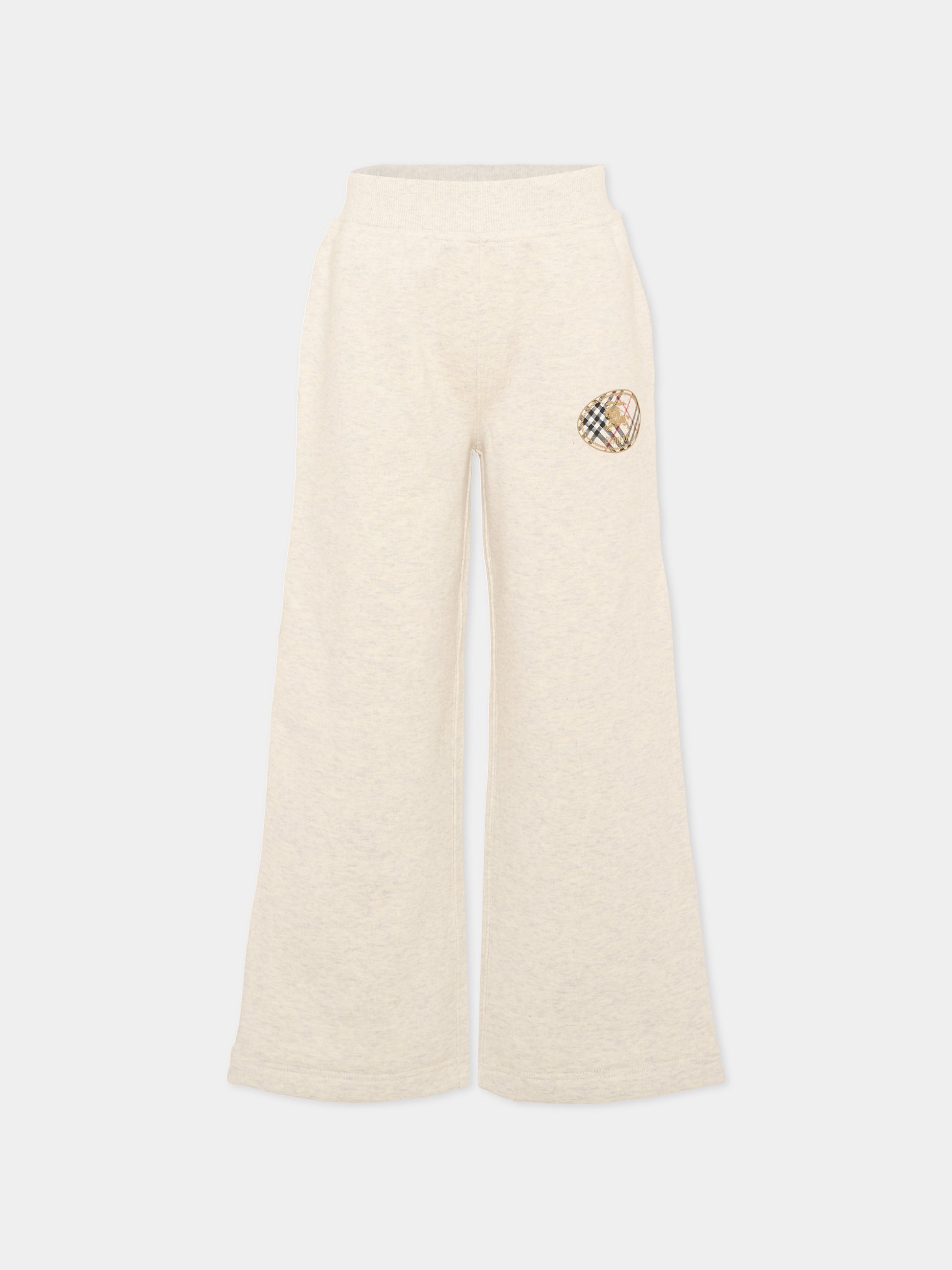 Pantalone beige per bambina con logo,Burberry Kids,8131600 A4807