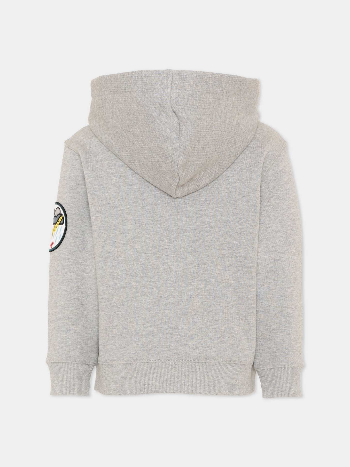 Felpa grigia per bambini con patch,Burberry Kids,8131999 A2142