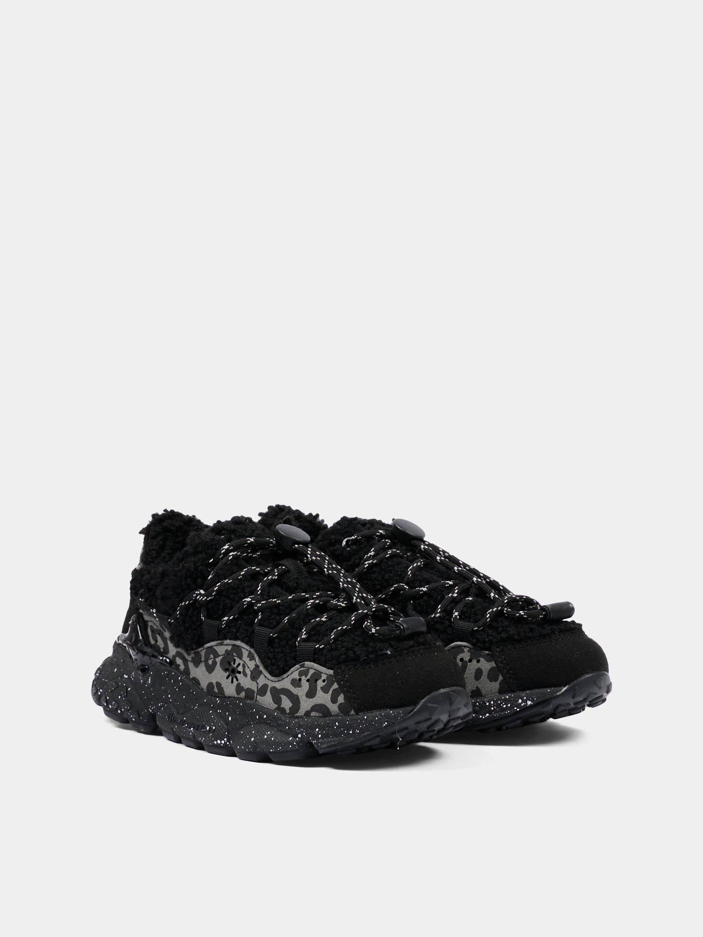 Sneakers nere per bambina shearling,Flower Mountain,001 2015499 30 1A69