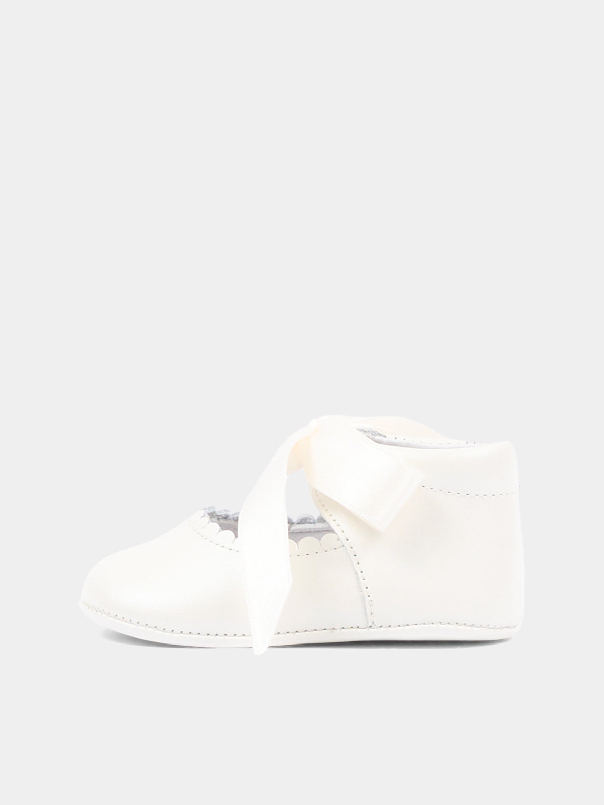 Ballerine avorio per neonata con fiocco,Pisamonas,0192 BEIGE