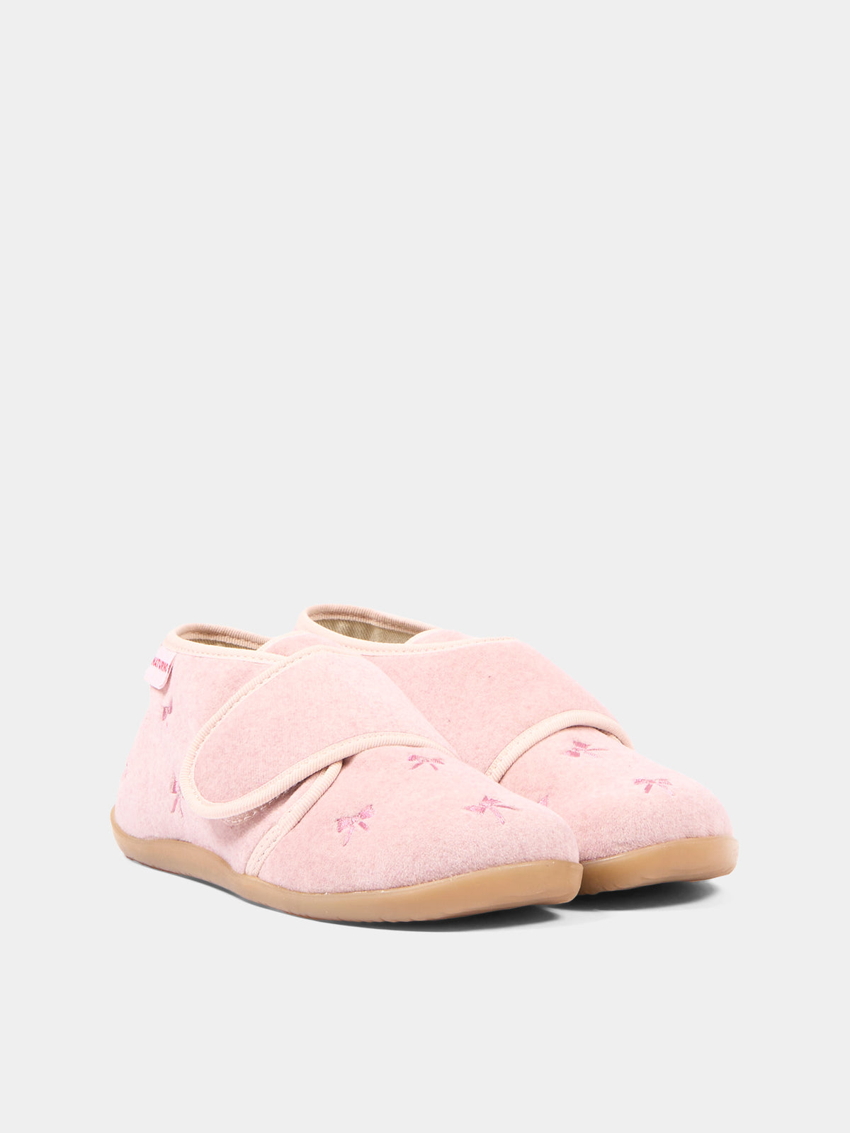 Pantofole rosa per bambina con fiocchi,Naturino,001 4000732 01 0M02