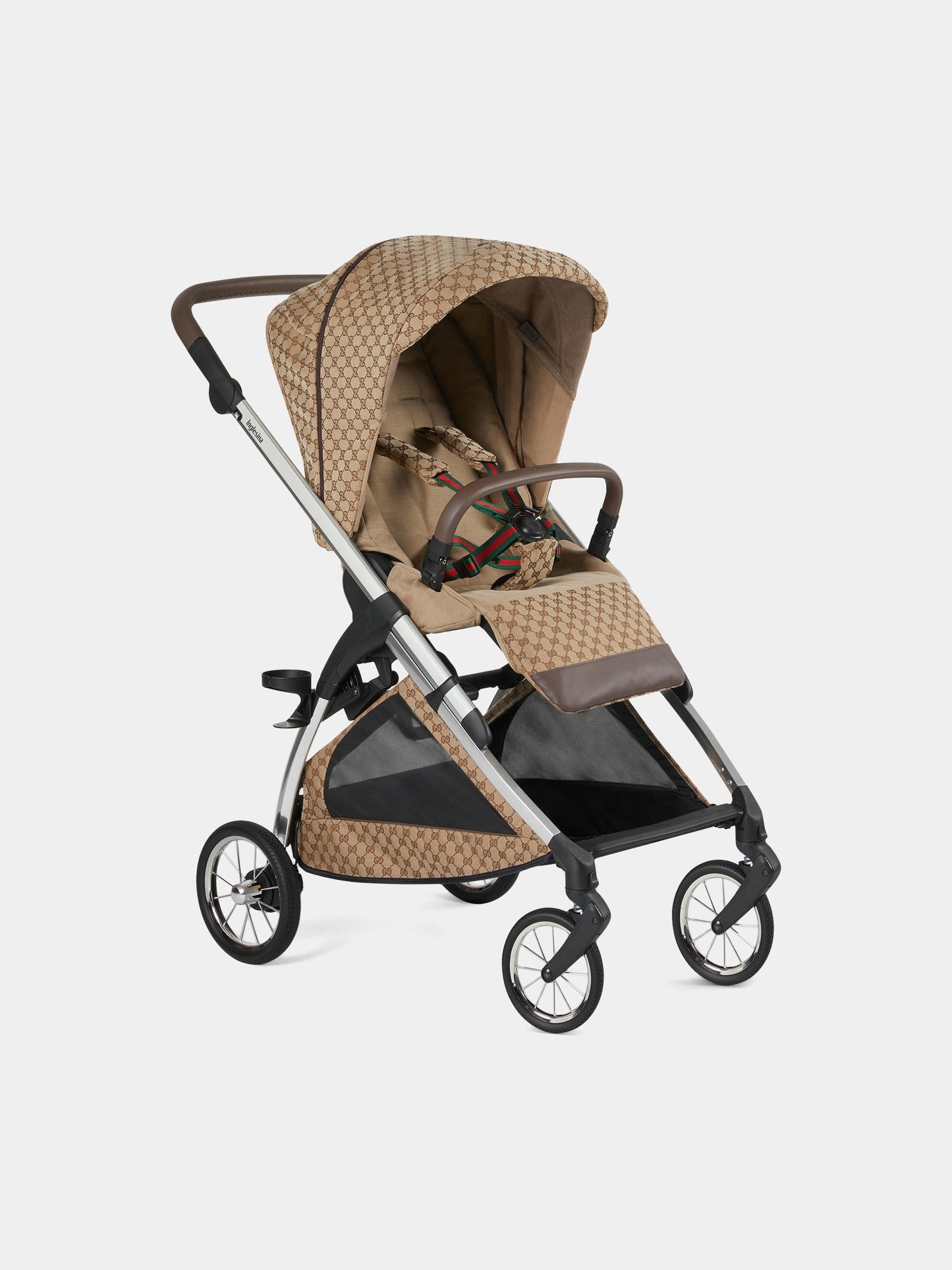 Passeggino beige per neonati con monogram GG,Gucci Kids,770106 FACO7 9758