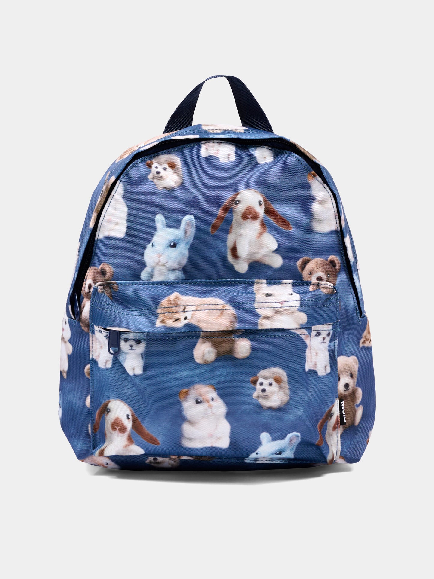 Zaino blu con animali per neonati