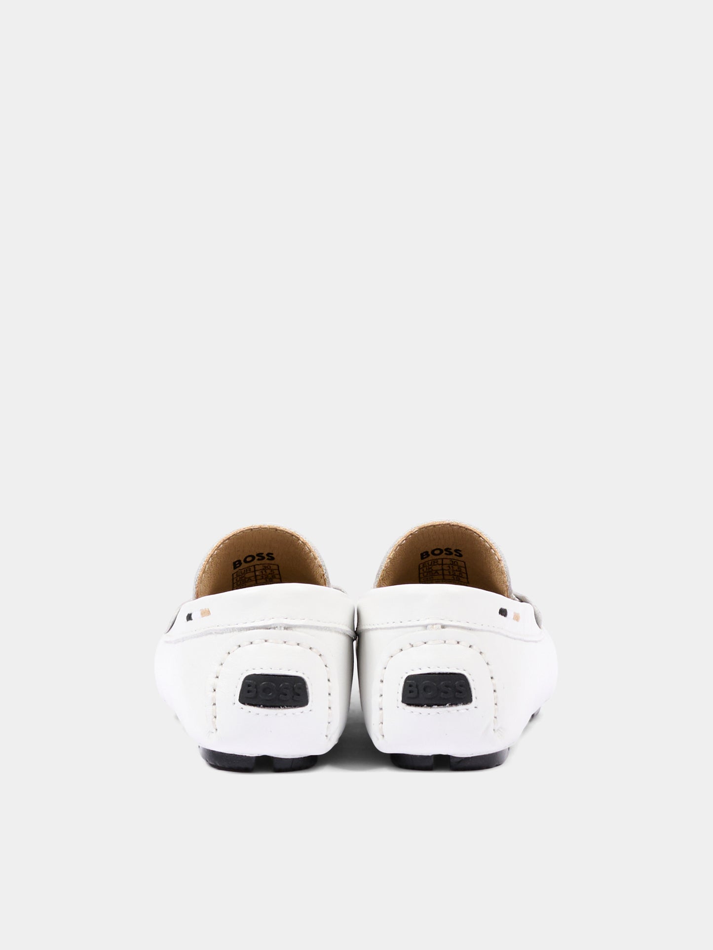 Mocassini avorio per bambino,Boss,J52808 130