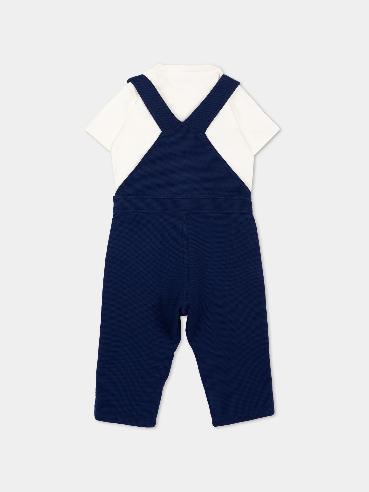 Pagliaccetto blu per neonato con logo,Kenzo Kids,K61596 84N