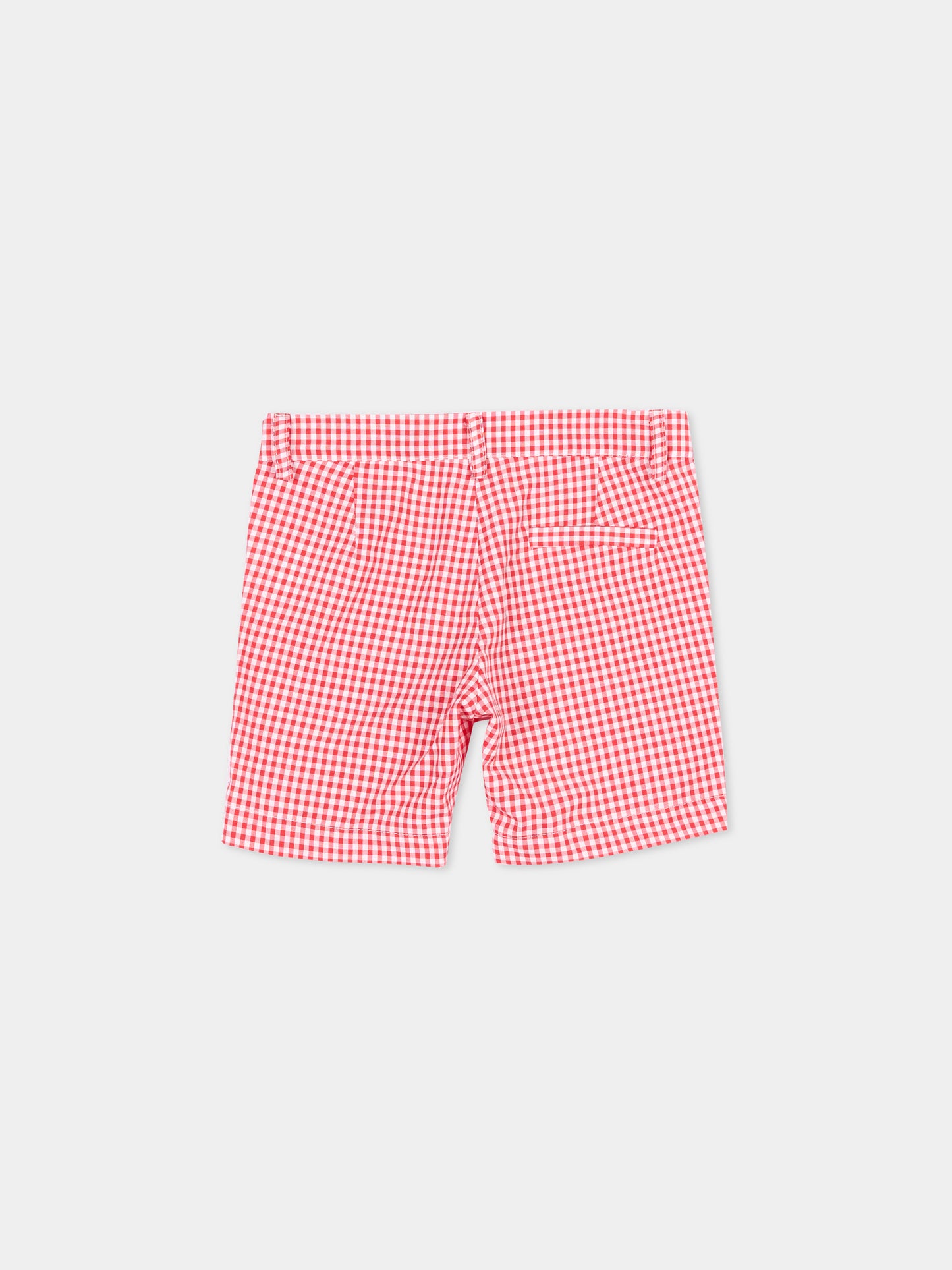 Pantaloni rossi vichy per neonato,Little Bear,3221 BCO/ROSSO