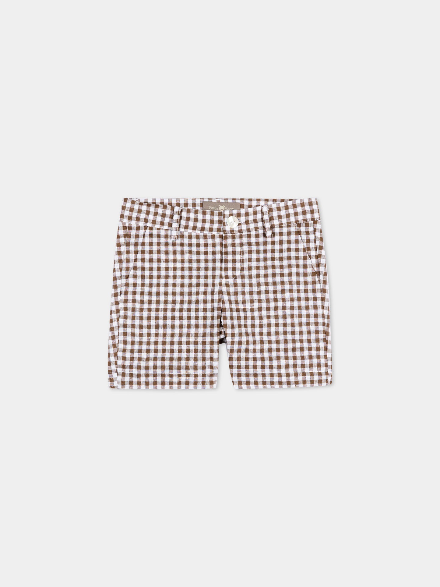 Pantaloni marroni per neonati vichy,Little Bear,3218 BCO/CACAO