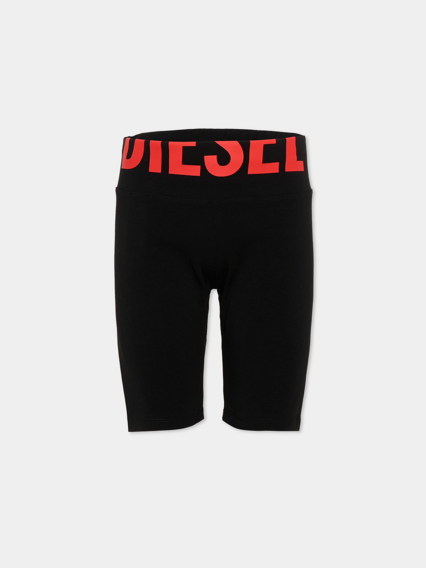 Shorts sportivi neri Diesel per bambina,Diesel,J02675 KYA0L K900