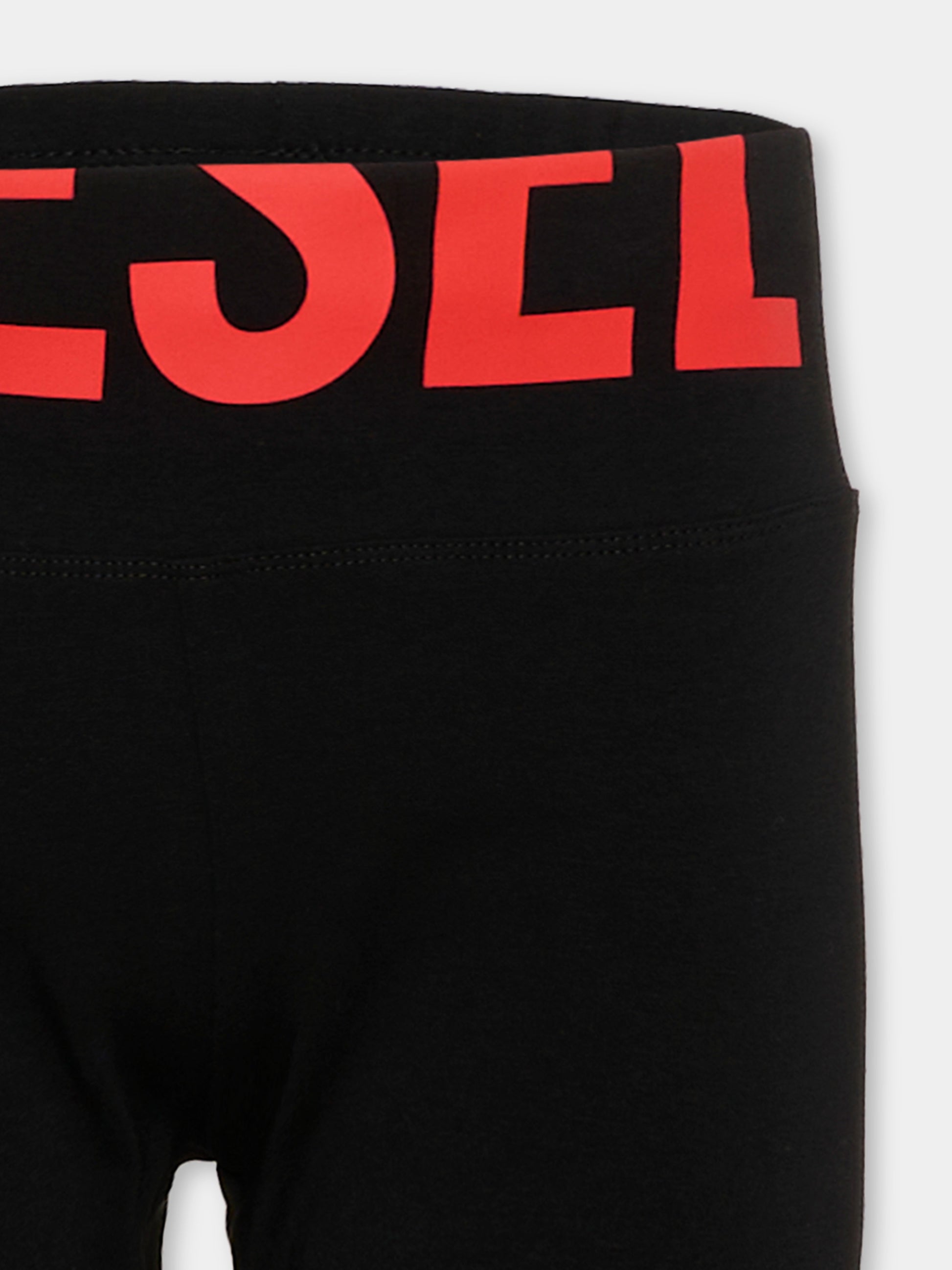 Shorts sportivi neri Diesel per bambina,Diesel,J02675 KYA0L K900