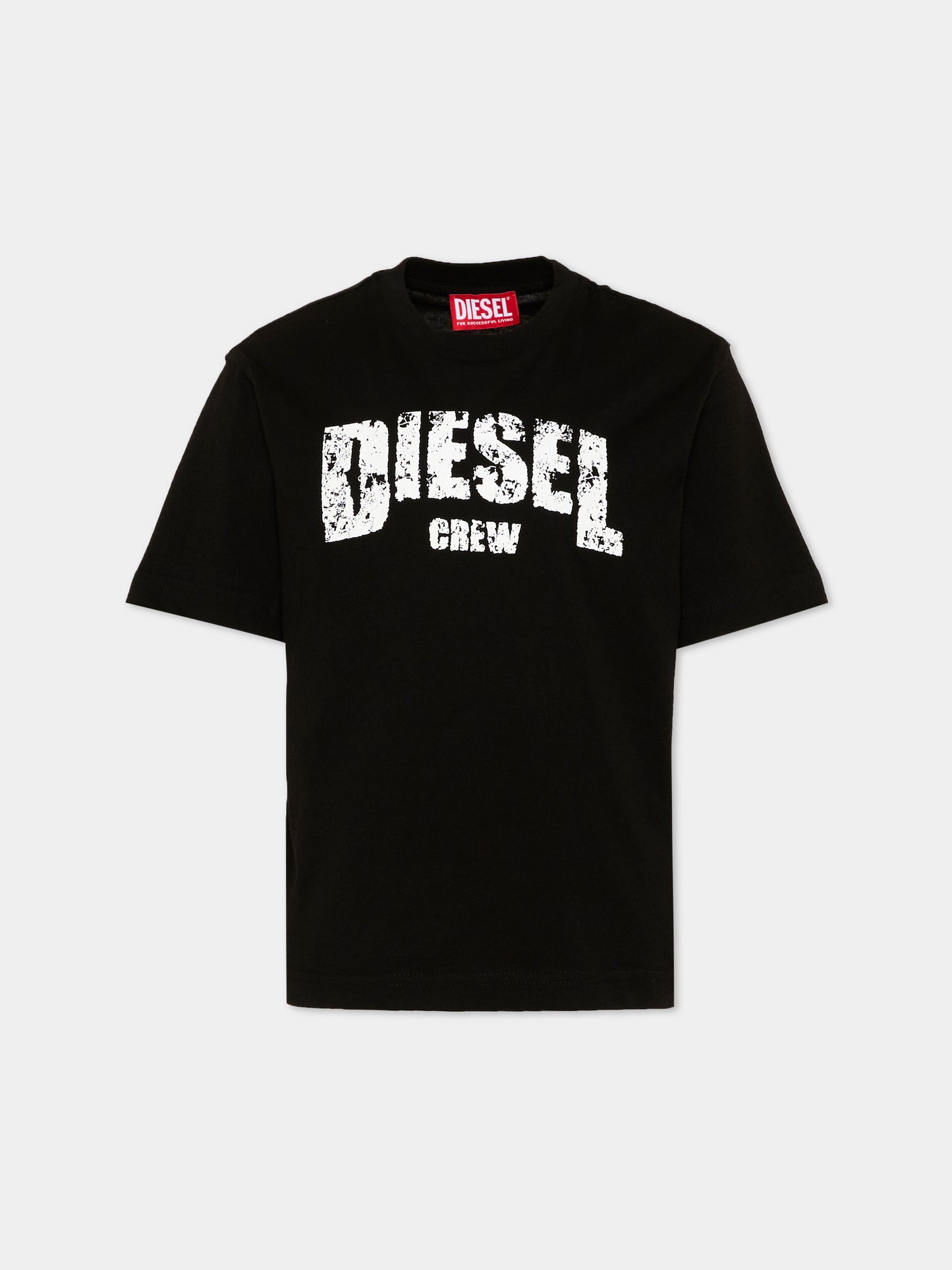T-Shirt nera Diesel per bambini,Diesel,J02868 KYA1M K900