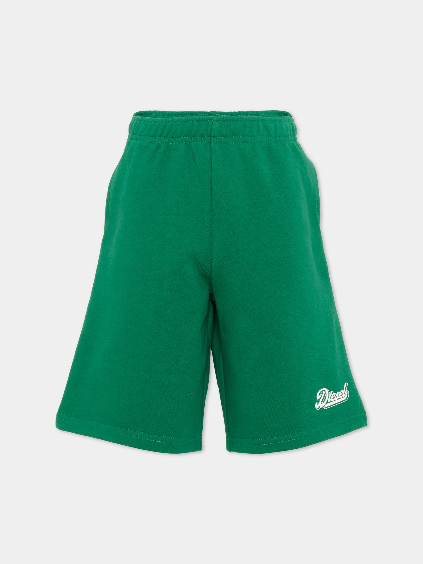 Shorts sportivi verdi Diesel per bambini,Diesel,J02875 KYA1N K50P