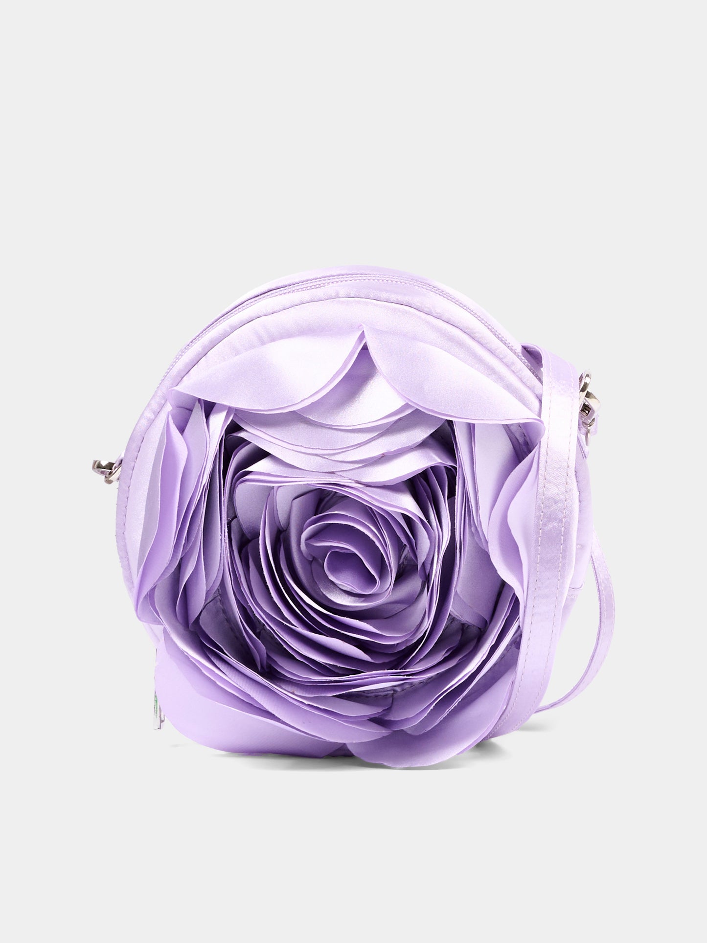 Borsa elegante lilla per bambina con fiore,Monnalisa,19G011 7066 0065