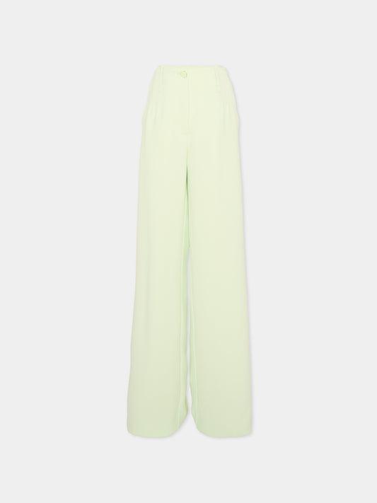 Pantaloni eleganti verde per bambina,Monnalisa,71G404 7303 0020