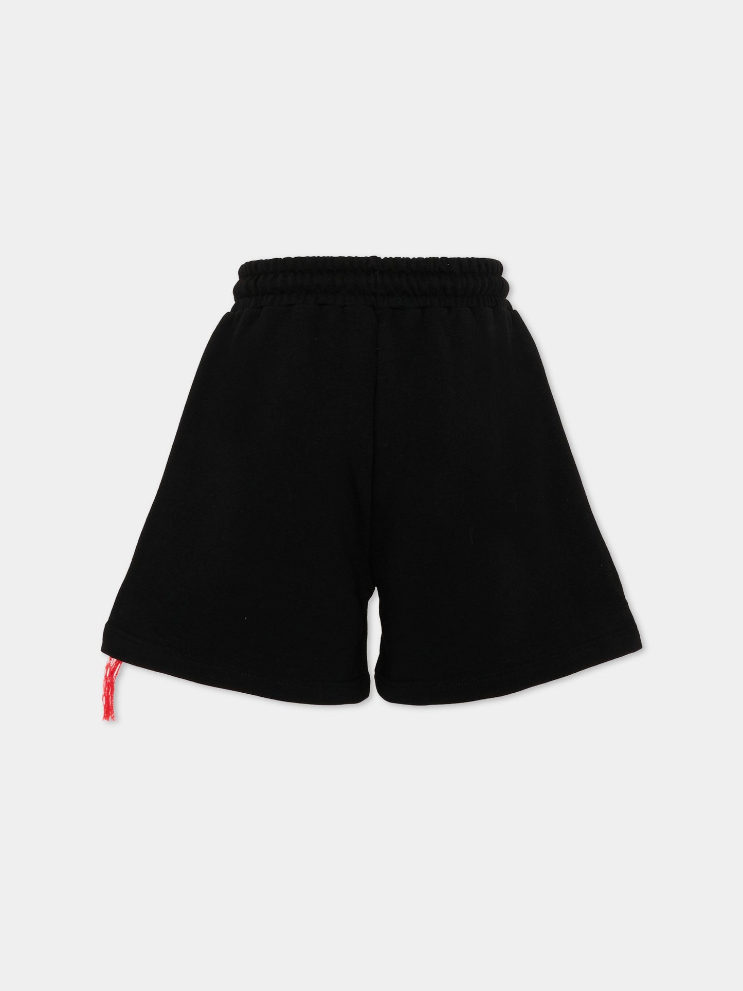 Shorts sportivi neri per bambini con logo,Msgm Kids,S6MSJUBE138 110