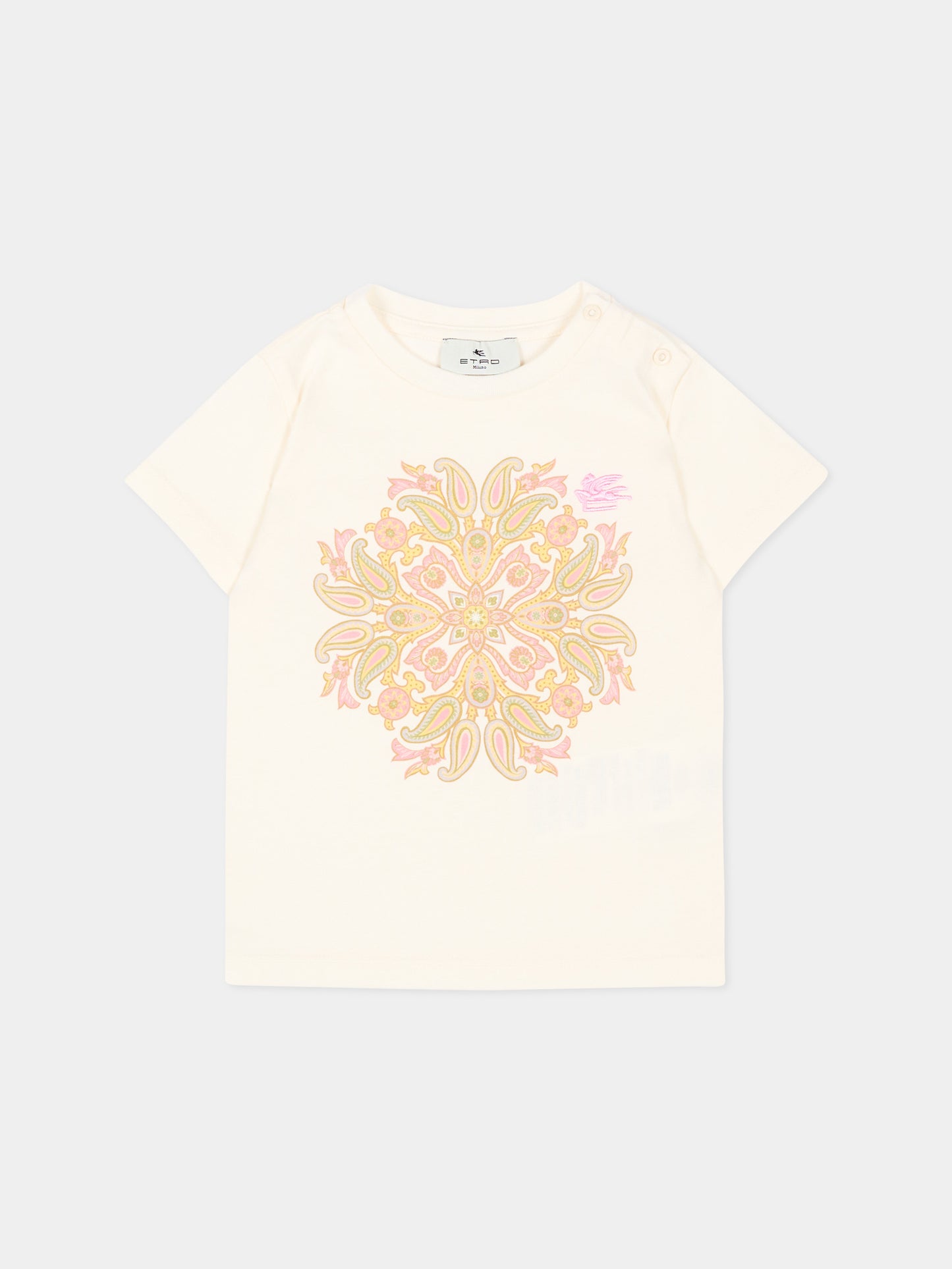 T-Shirt avorio Etro per neonata paisley,Etro,GY8011 Z3672 102RS