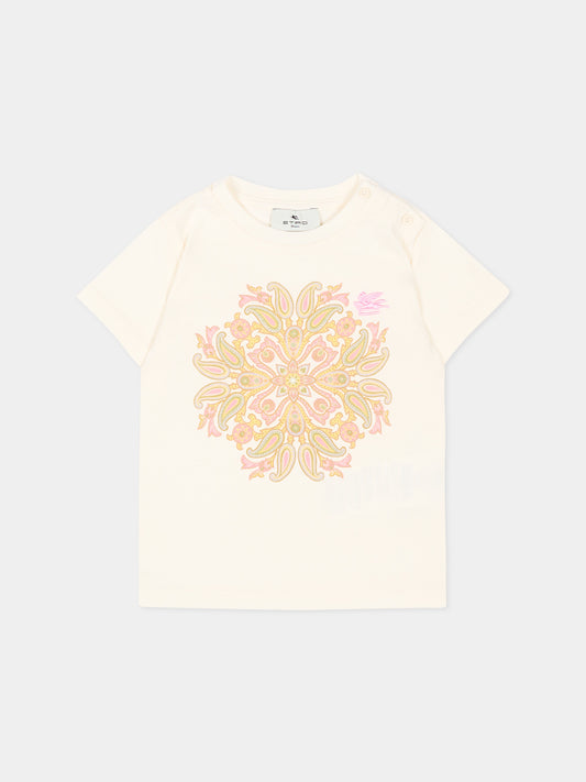 T-Shirt avorio Etro per neonata paisley,Etro,GY8011 Z3672 102RS