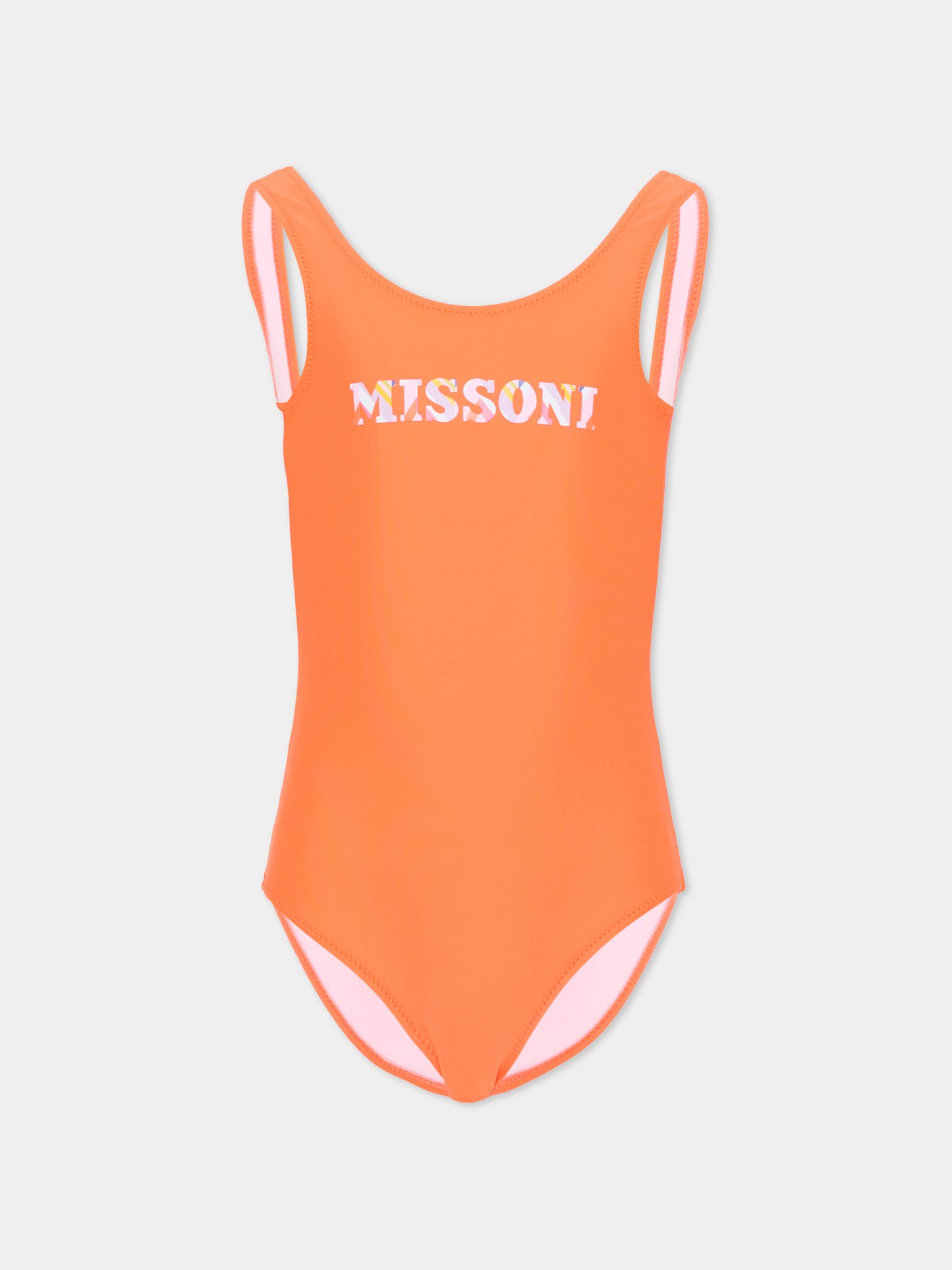 Costume intero arancione per bambina,Missoni,MYCA69 Z0559 473