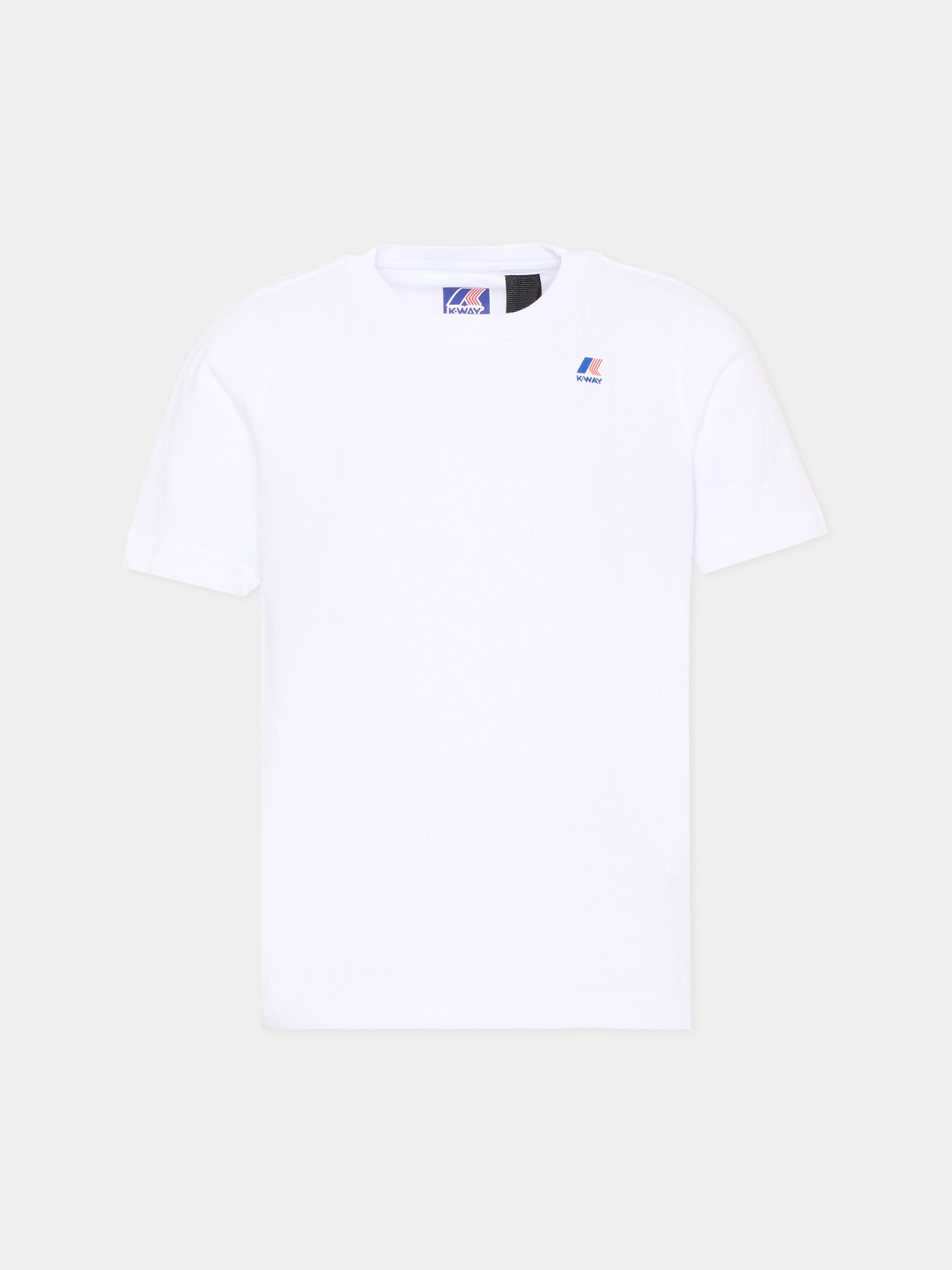 T-shirt bianca per bambini con logo,K-way,K7133YW 001