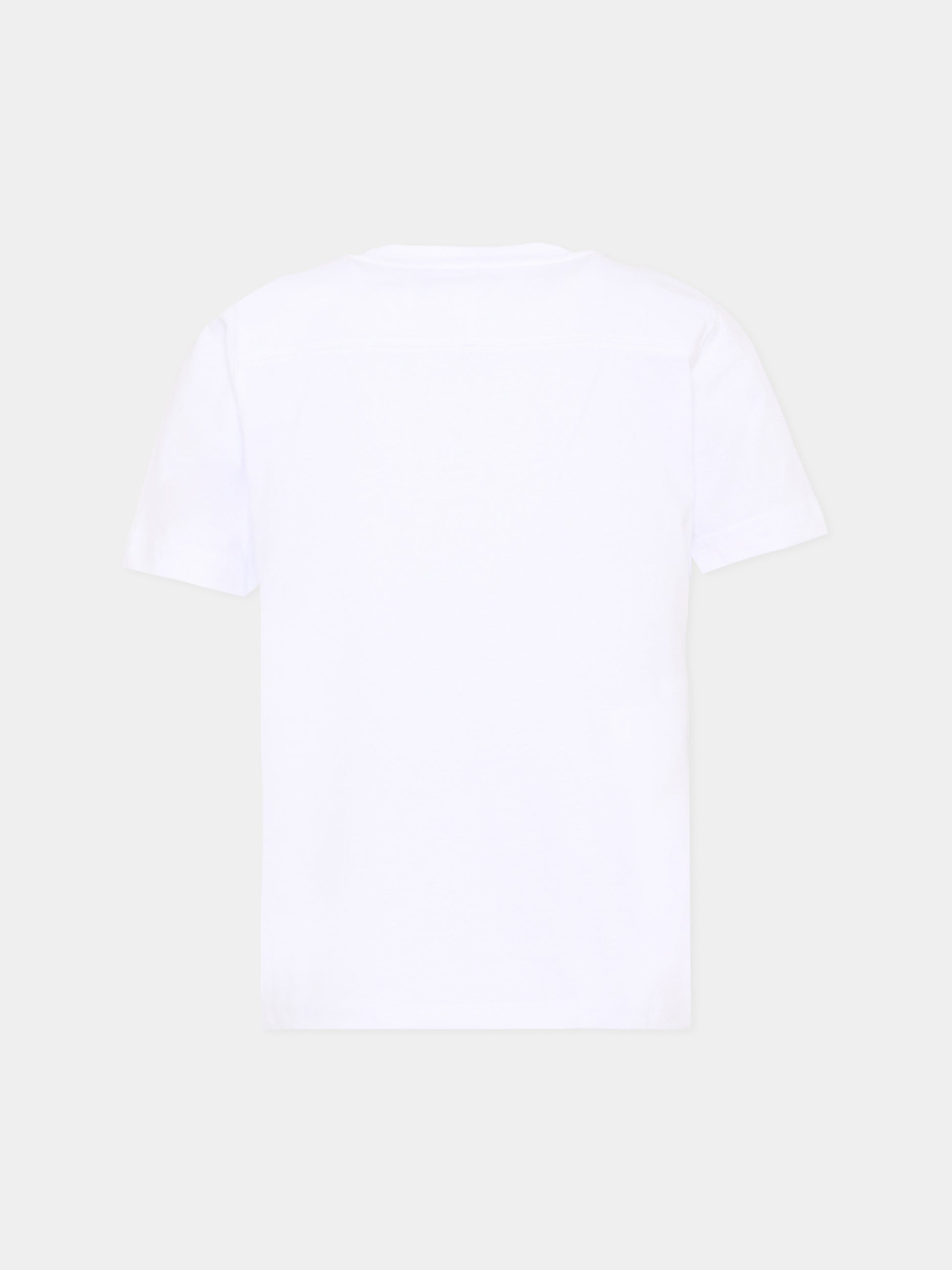 T-shirt bianca per bambini con logo,K-way,K7133YW 001