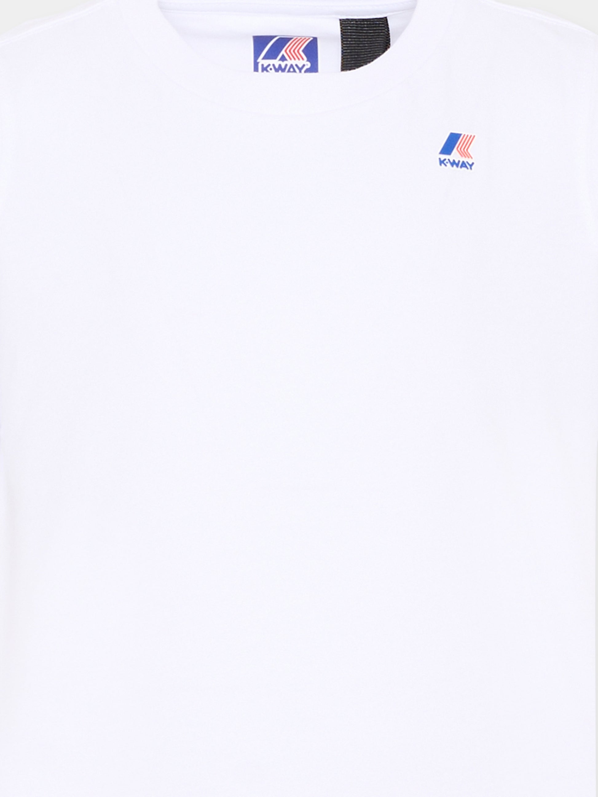 T-shirt bianca per bambini con logo,K-way,K7133YW 001
