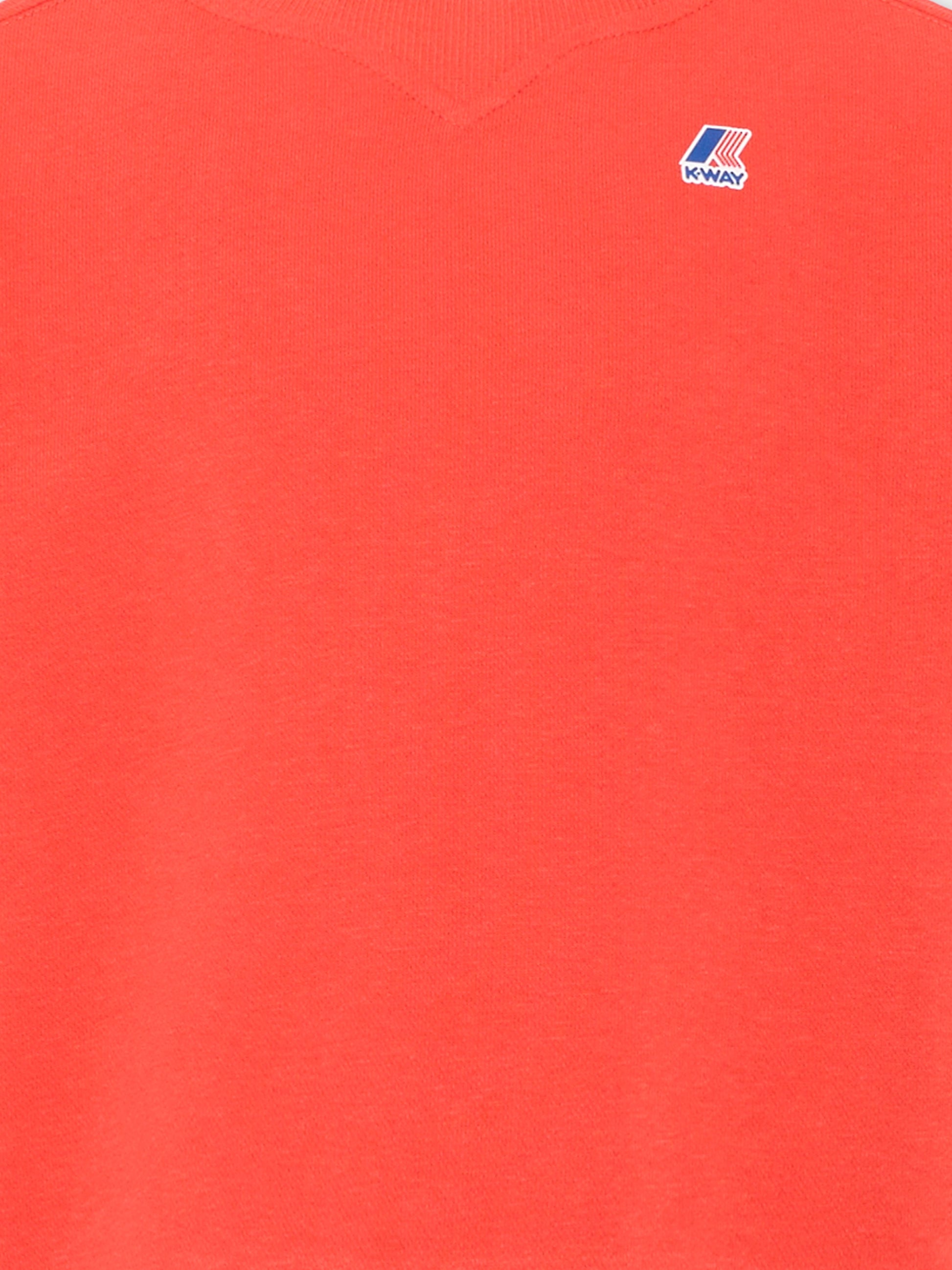 Felpa rossa per bambini con logo,K-way,K2134CW B04