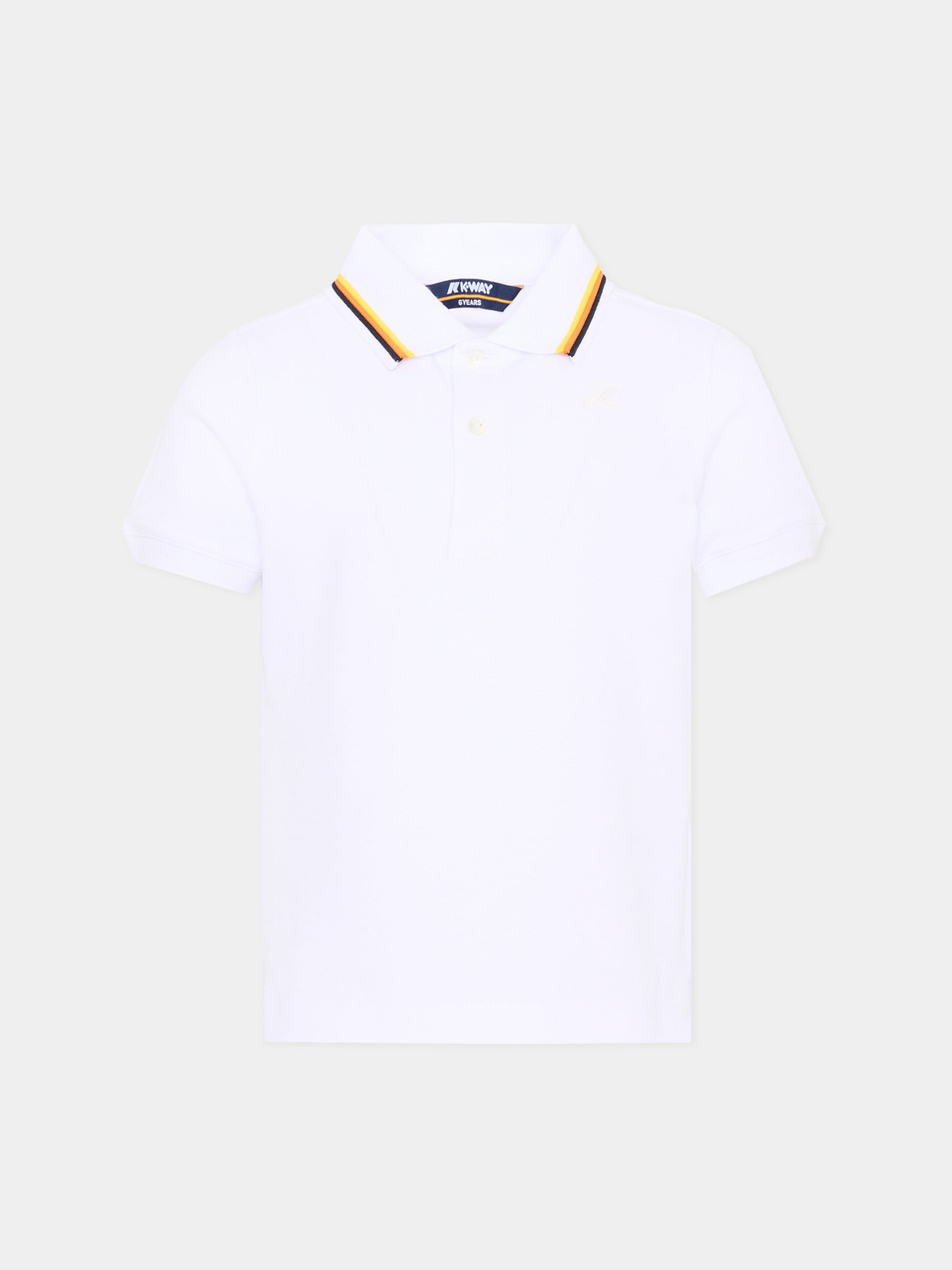 Polo bianca per bambino,K-way,K6126MW 001