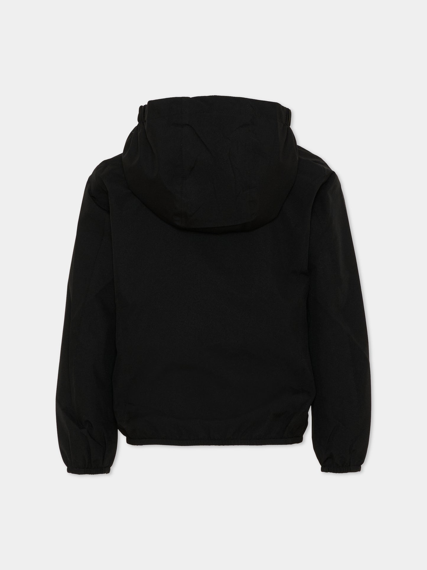 Giacca a vento nera per bambina,K-way,K2148NW USY