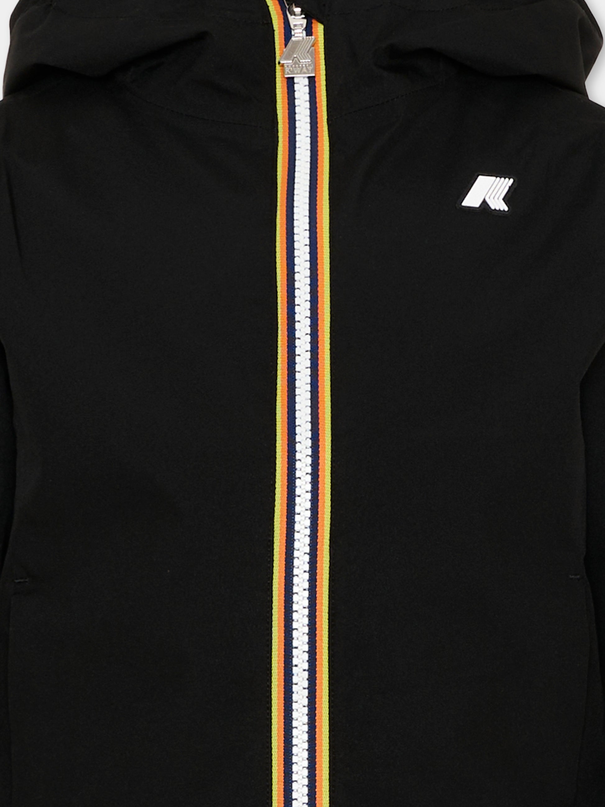 Giacca a vento nera per bambina,K-way,K2148NW USY