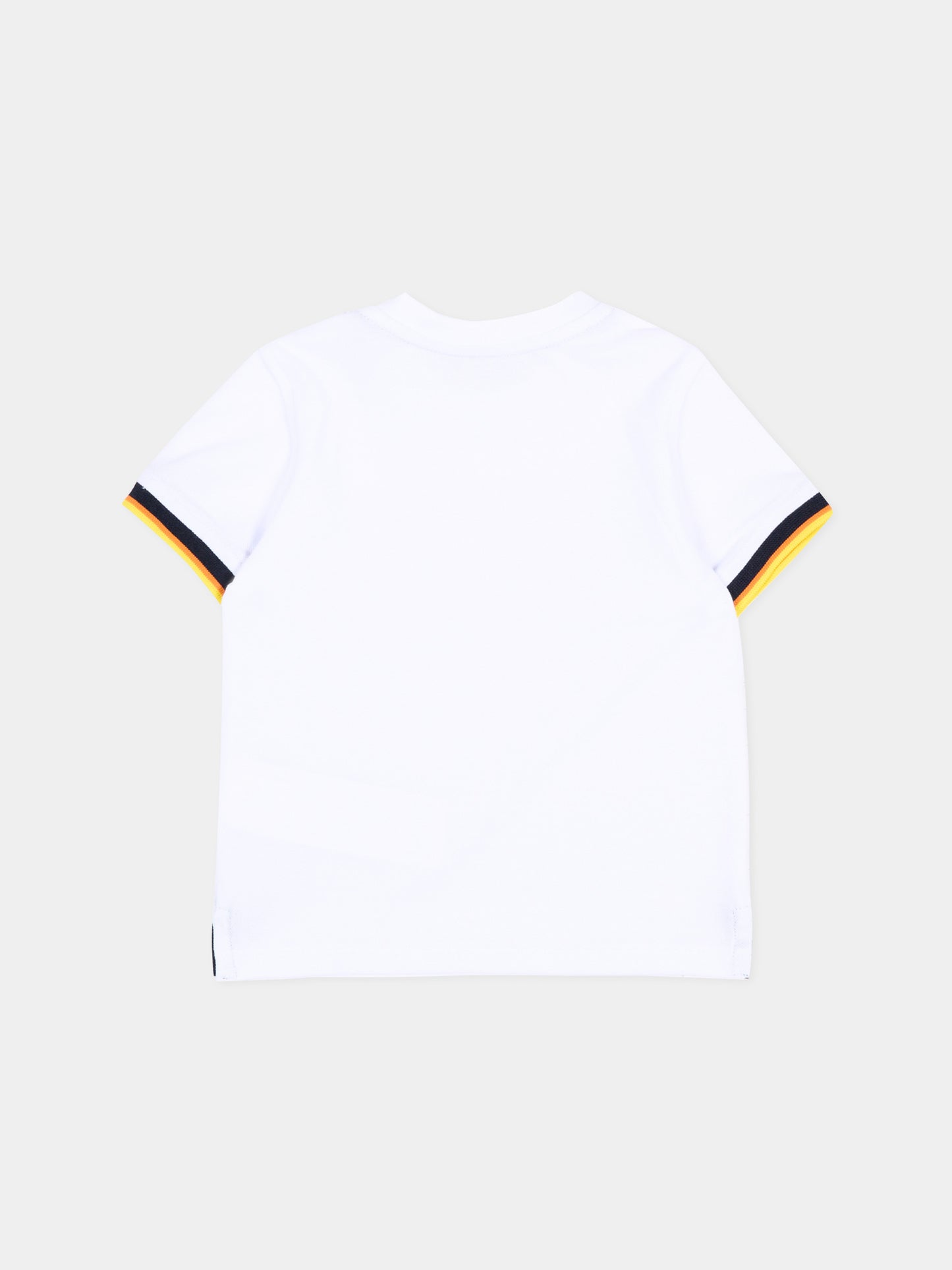 T-shirt bianca per neonati,K-way,K71375W 001